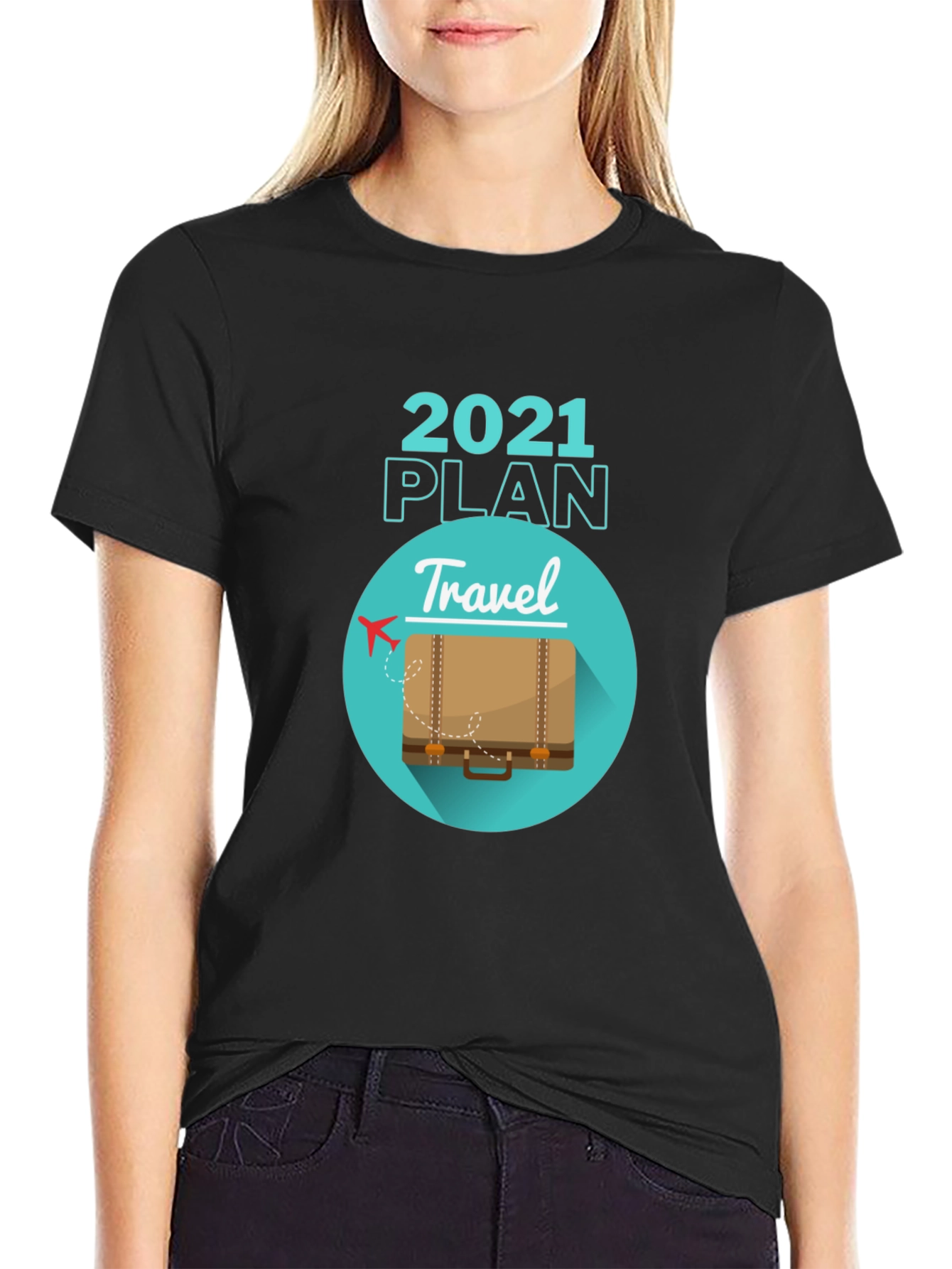 Black 2021 Travel Plan T-Shirt view 2