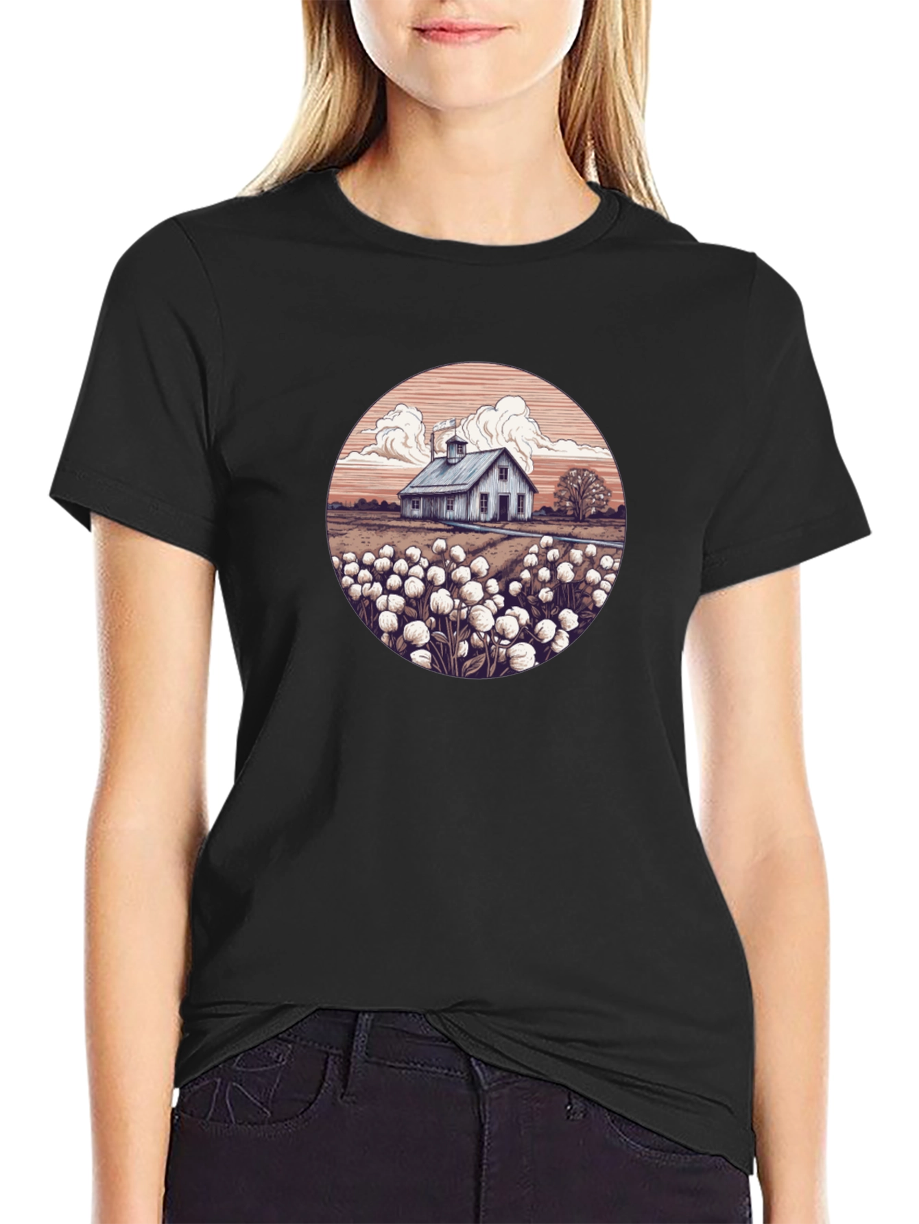 Cotton Field Barn Graphic Tee - 2