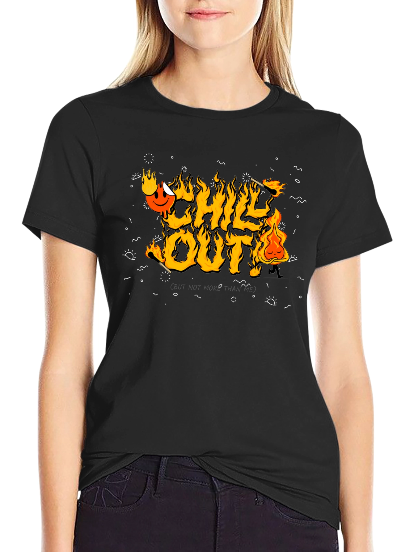 Black Chill Out Graphic Tee view 2