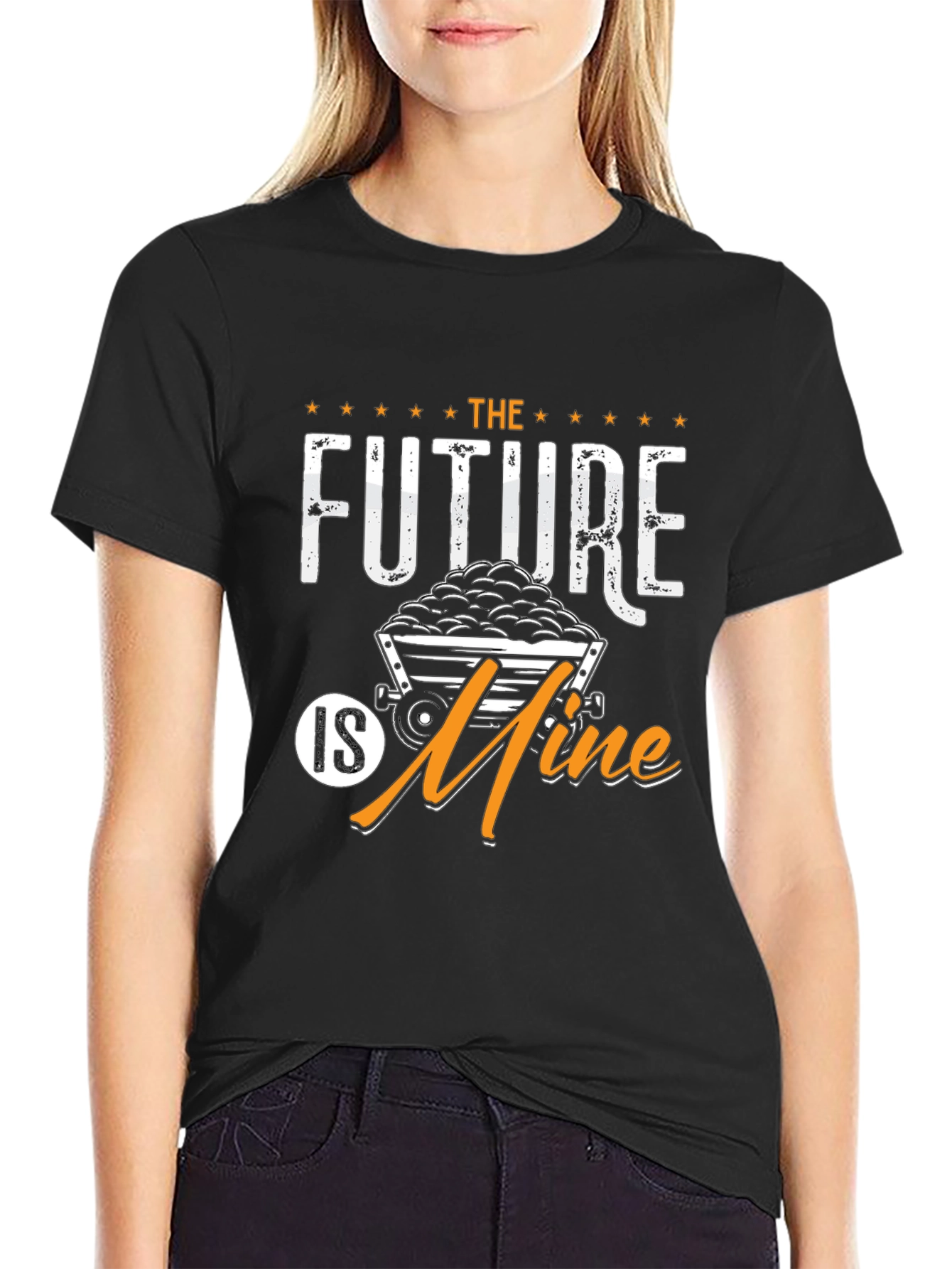 Black The Future is Mine Graphic T-Shirt view 2
