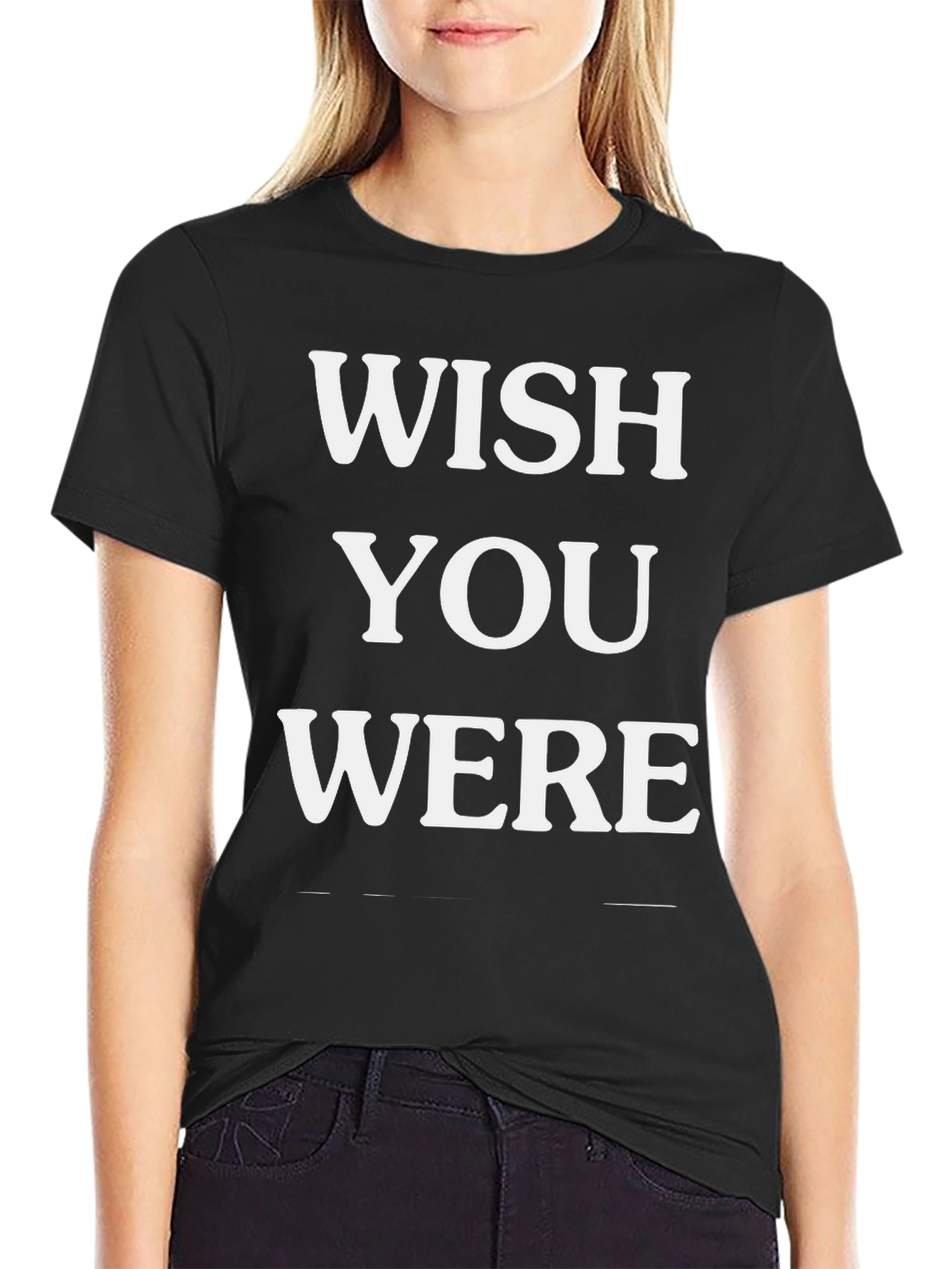 Black Wish You Were Here Graphic Tee view 2