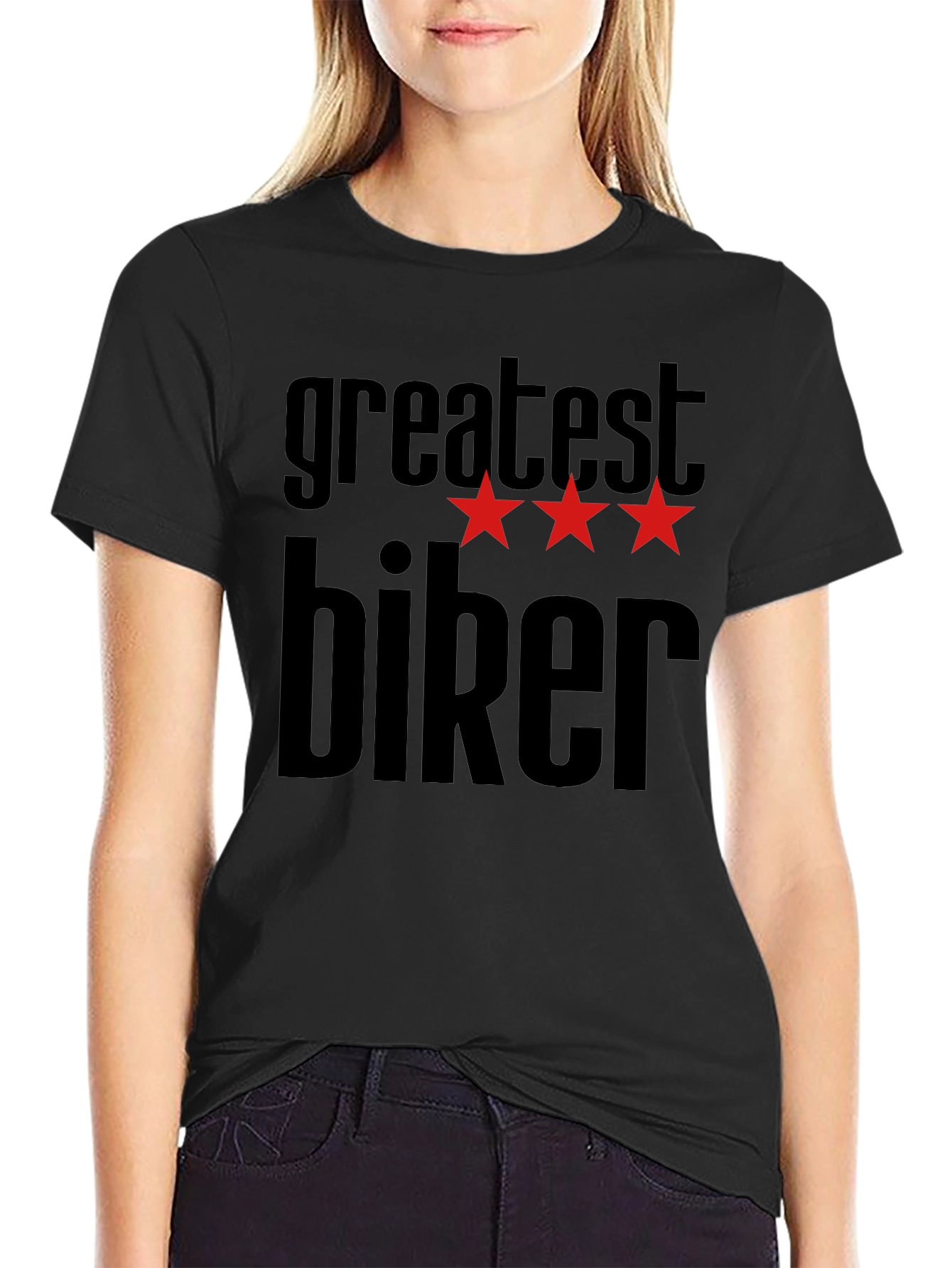Black Greatest Biker T-Shirt - Bold Graphic Tee view 2