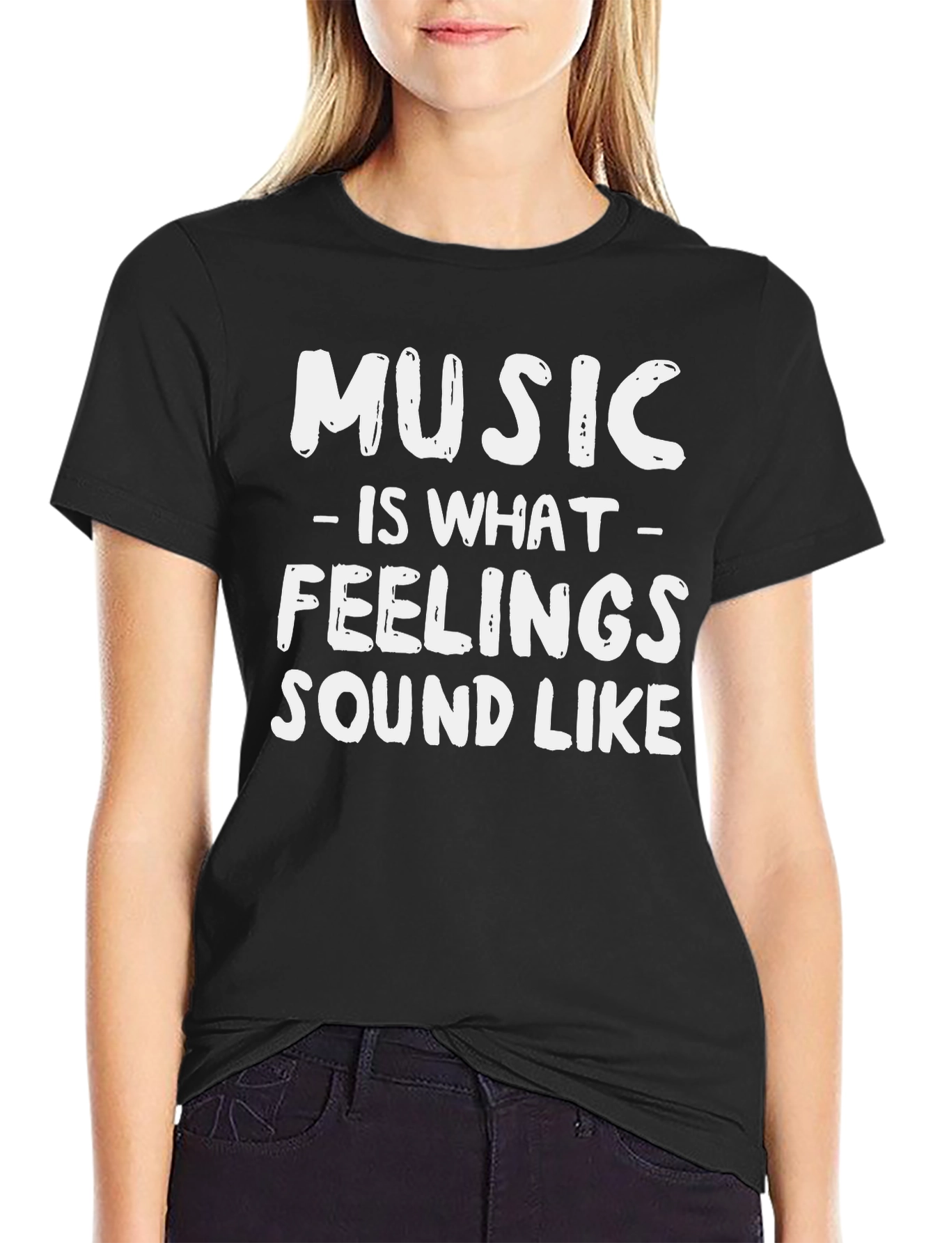 Black Music is What Feelings Sound Like Graphic Tee view 2