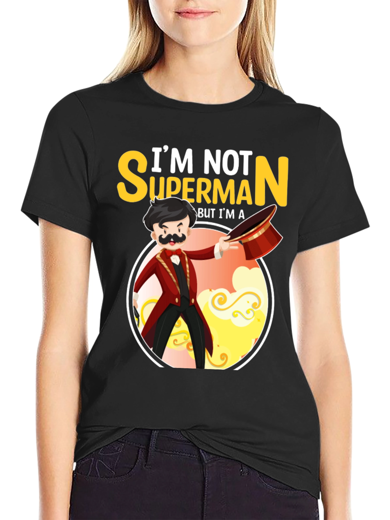 Black Magician T-Shirt - "I'm Not Superman" view 2