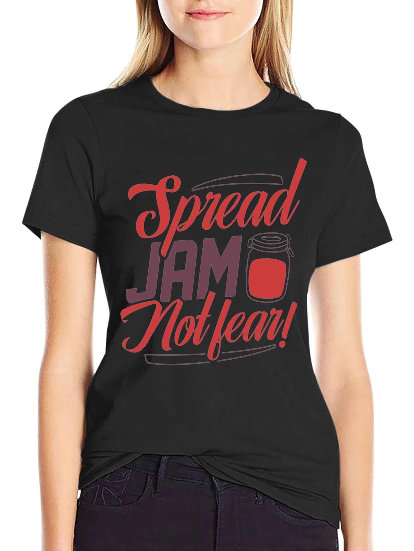 Black Spread Jam Not Fear Graphic Tee view 2