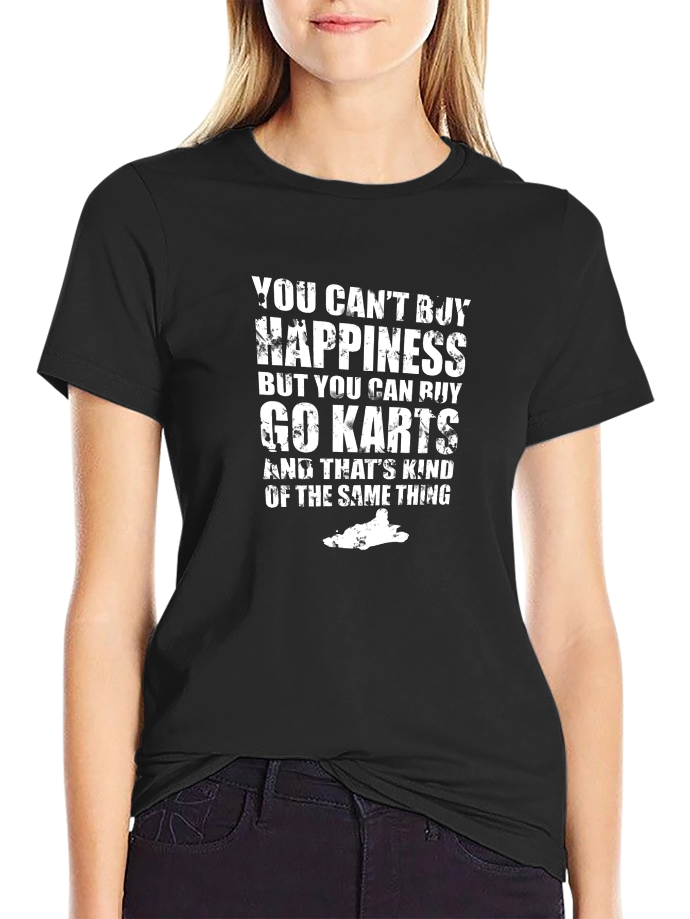 Black Go Kart Happiness T-Shirt - Drive Your Dreams view 2