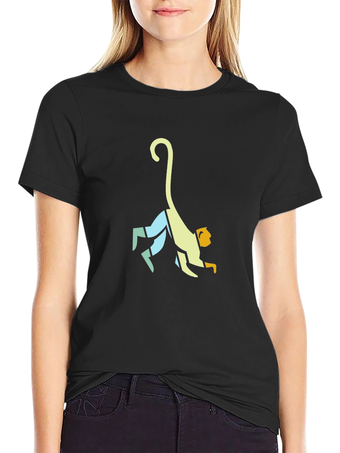Black Monkey Graphic T-Shirt - Stylish Black Tee view 2
