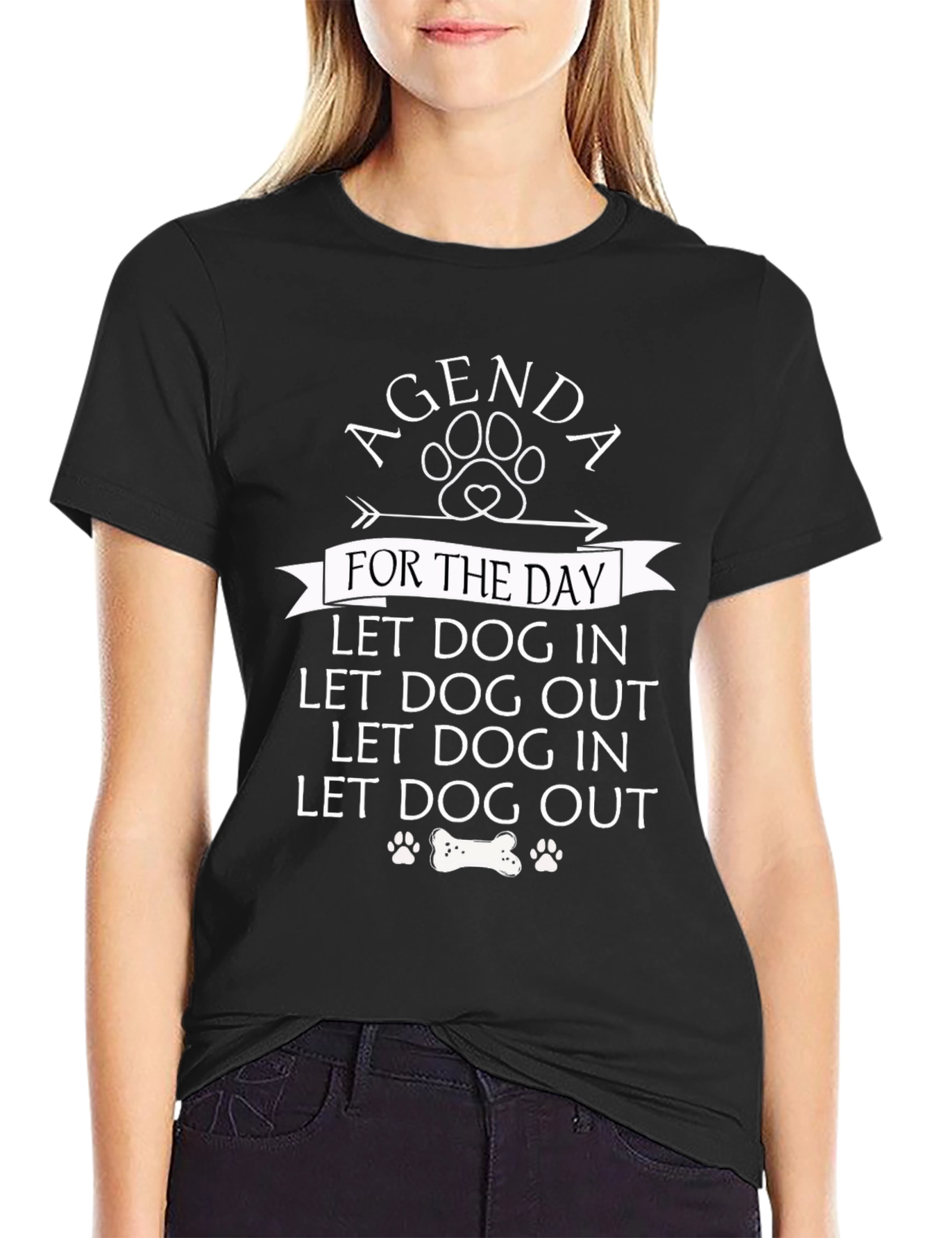 Agenda Dog In Out T-Shirt Funny Dog Lover Tee - 2