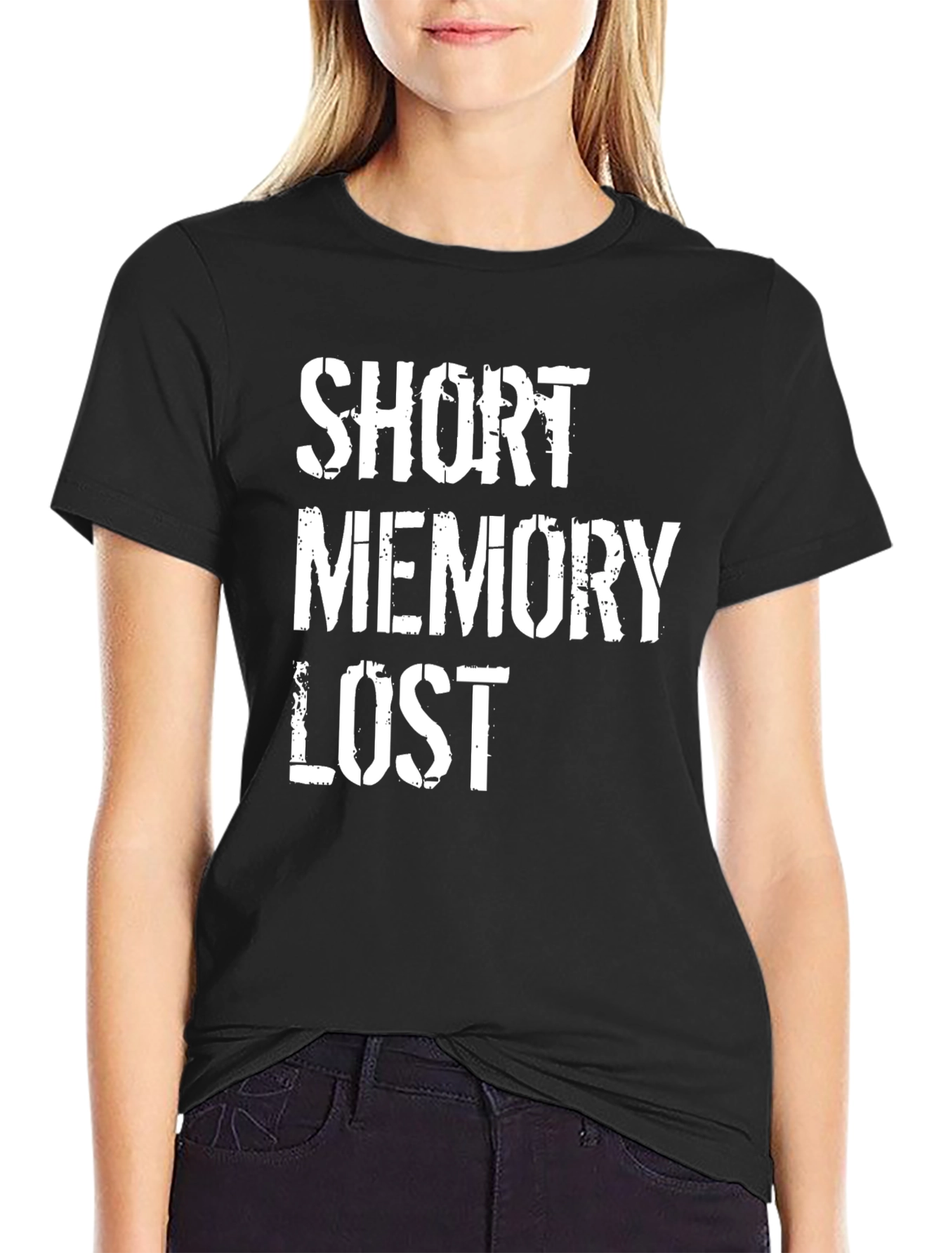 Black Short Memory Lost Graphic Tee - Black view 2