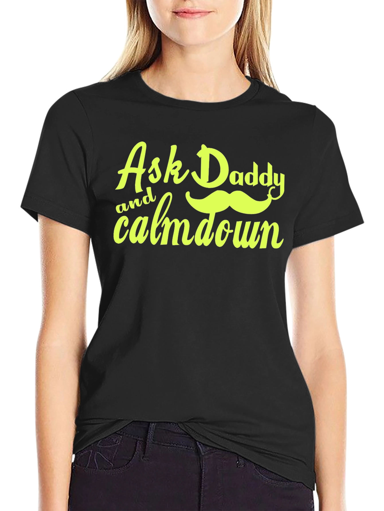 Black Ask Daddy T-Shirt view 2