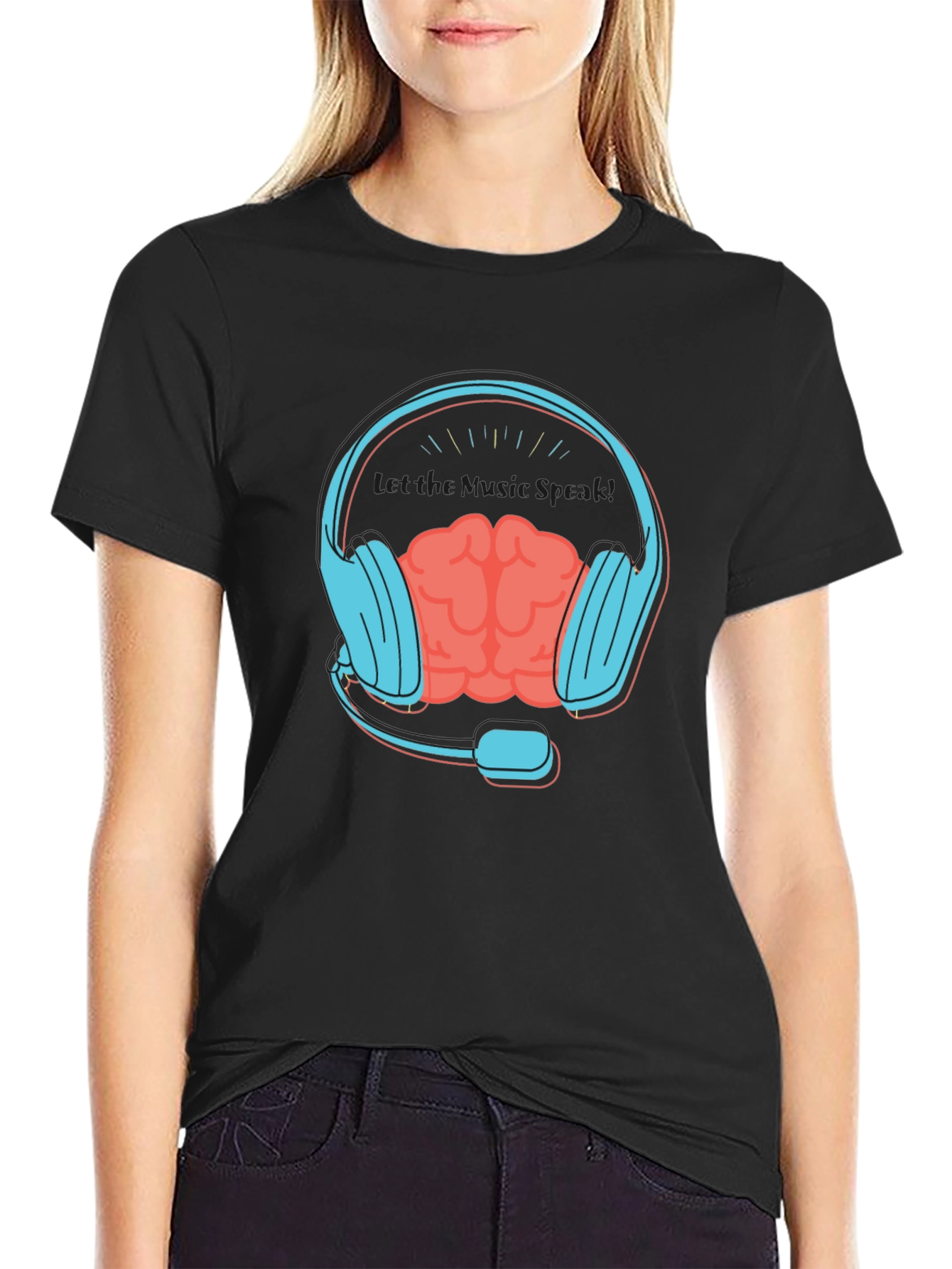 Black Brain Power Gaming T-Shirt - Black view 2