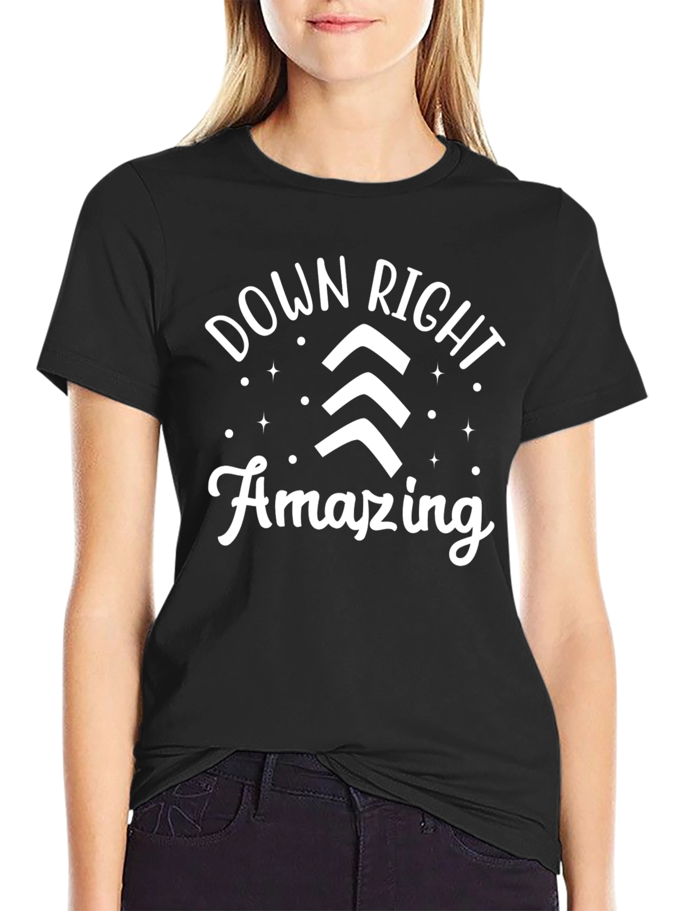 Black Down Right Amazing Graphic Tee view 2