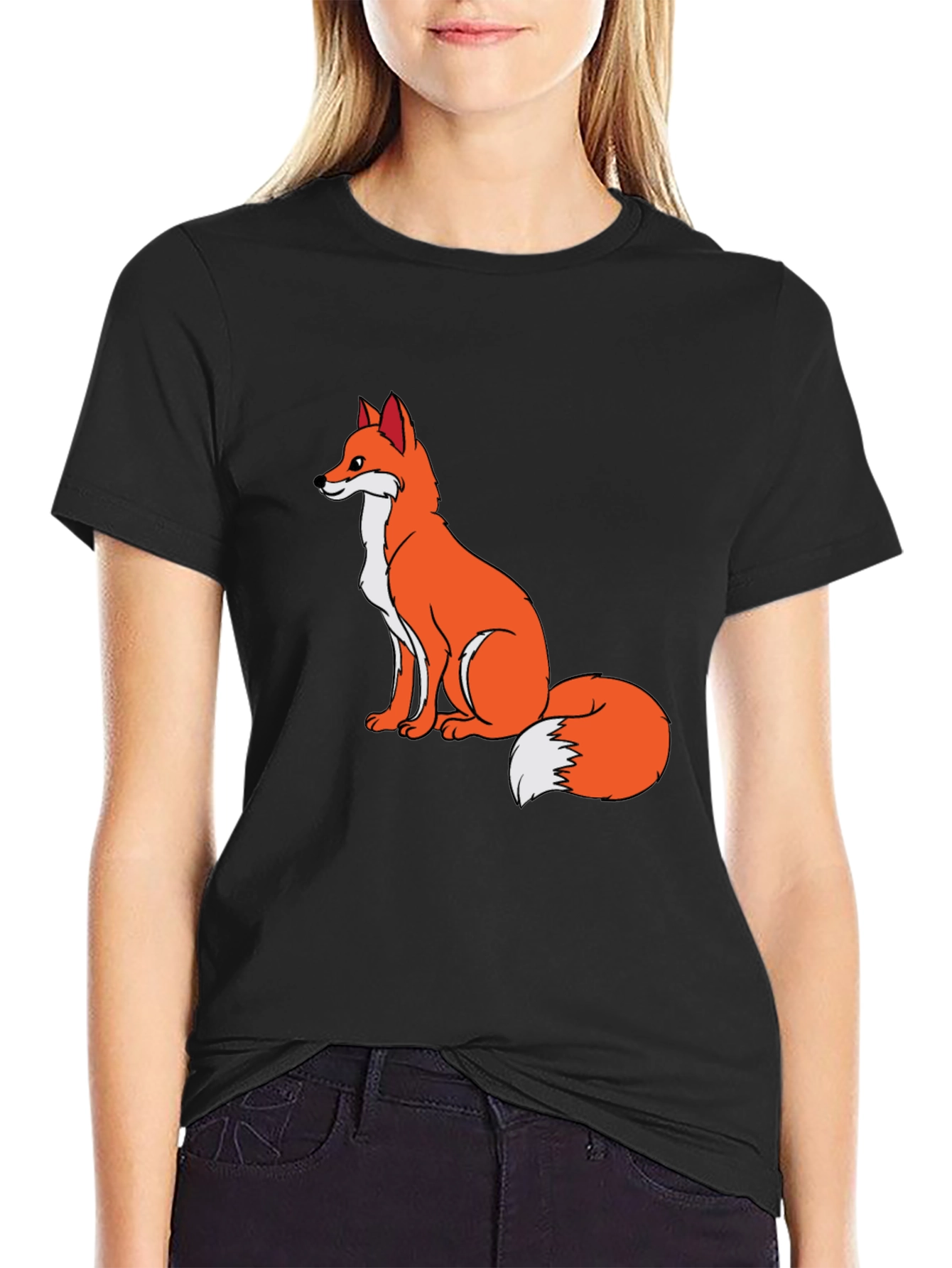 Black Fox Graphic T-Shirt - Stylish Casual Tee view 2