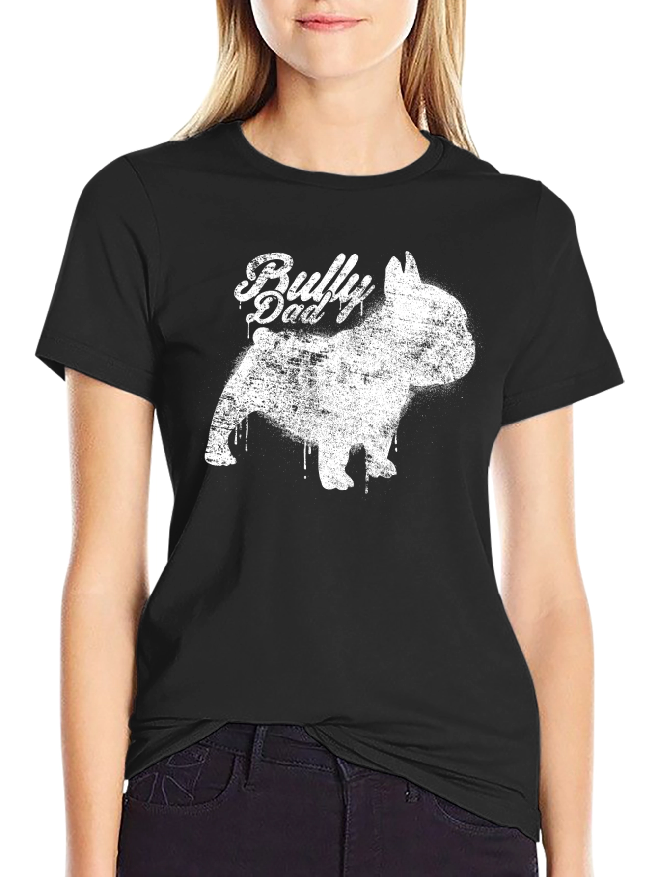 Black Bully Dad Dog T-Shirt view 2