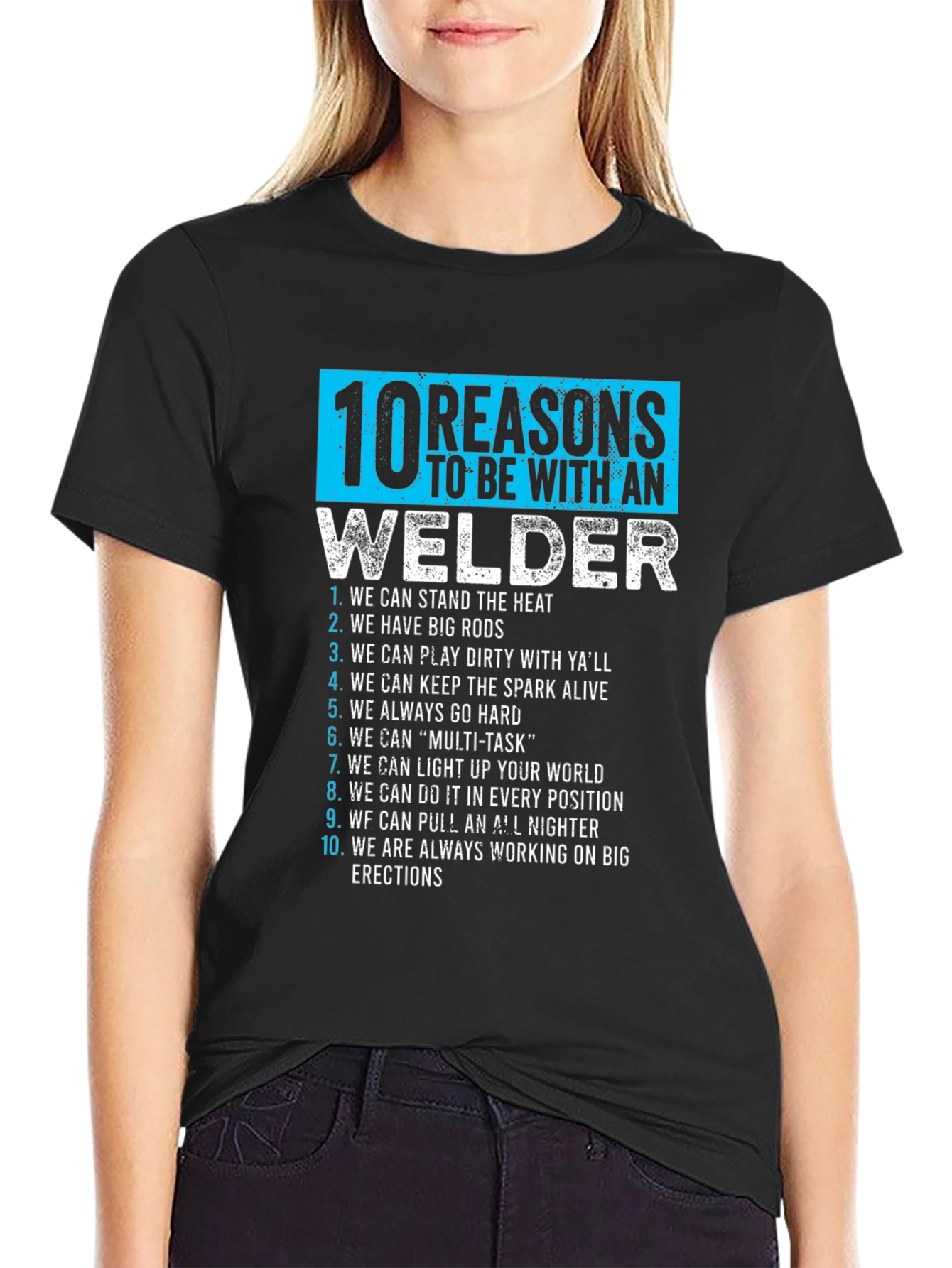 Black Funny Welder T-Shirt: 10 Reasons to Love a Welder view 2