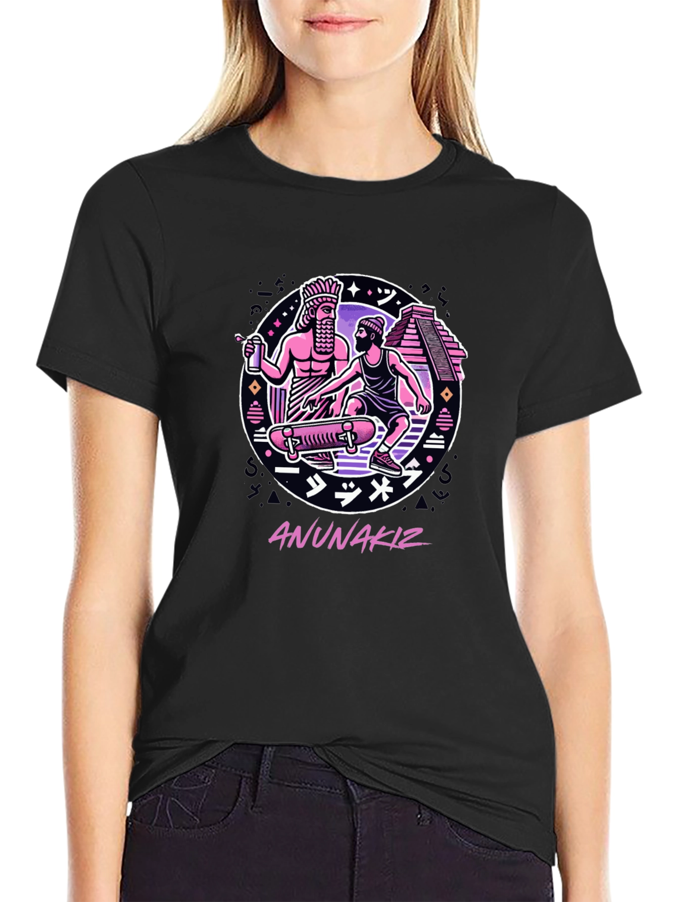 Black Anunnakiz Graphic T-Shirt view 2