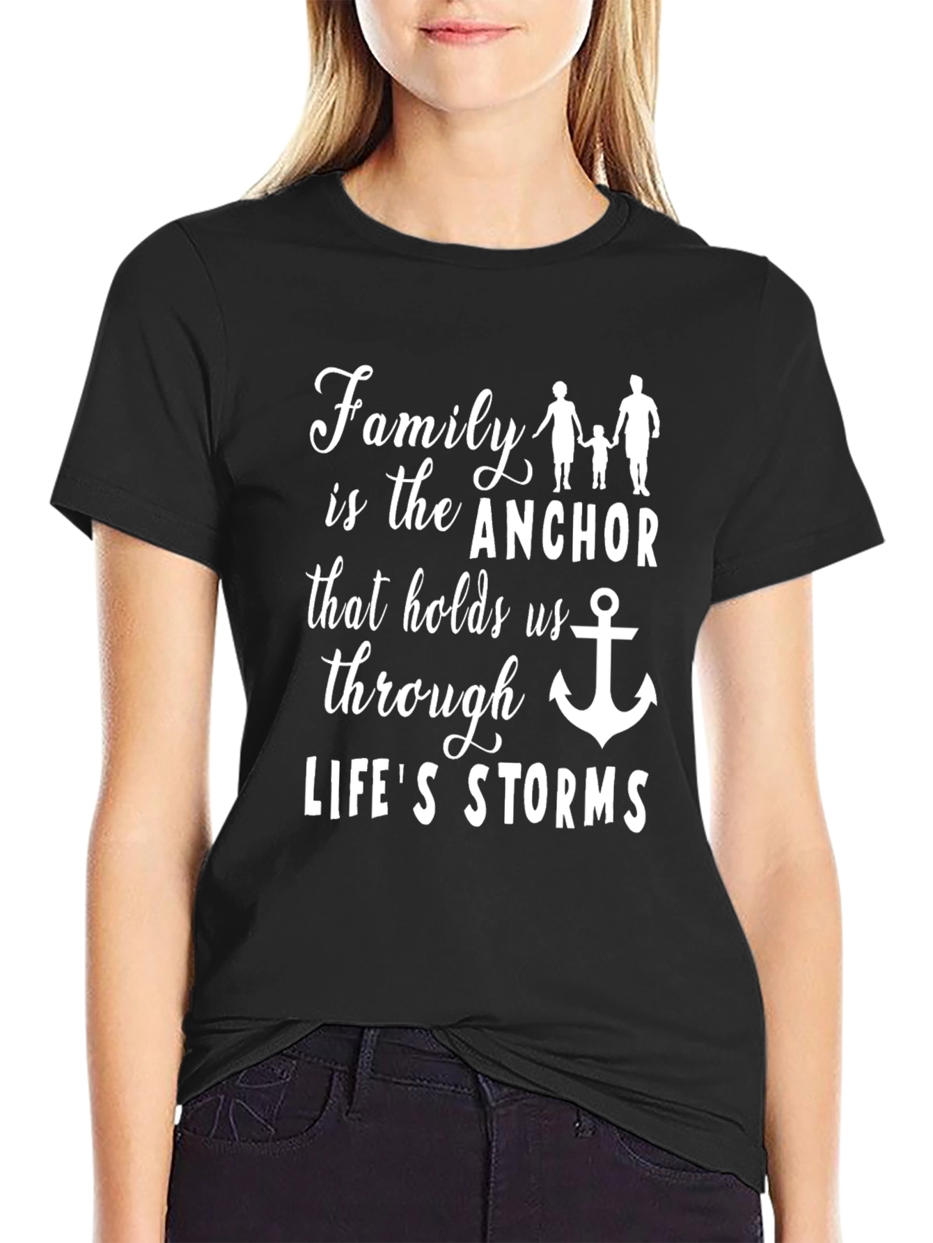 Black Family Anchor T-Shirt view 2