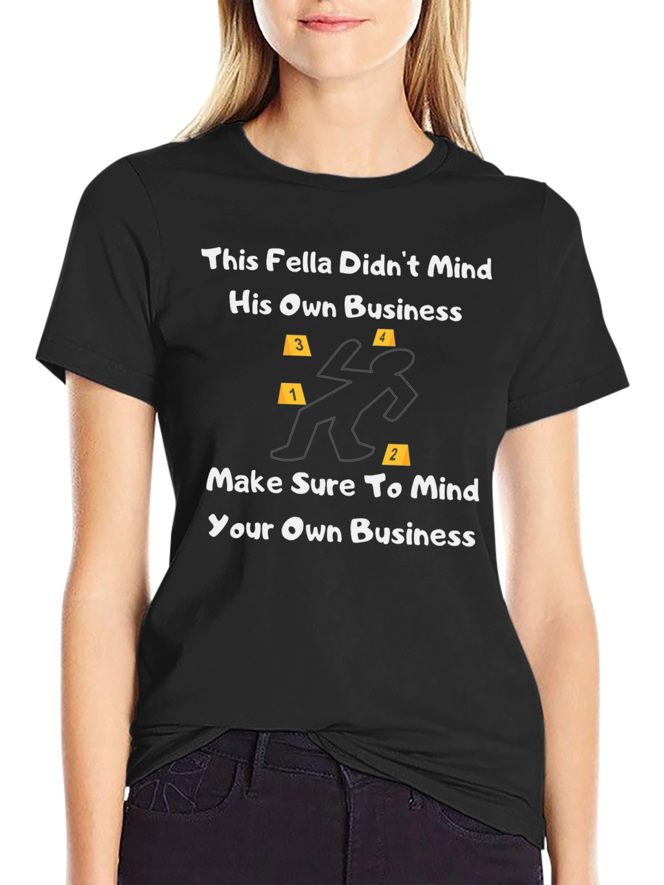 Black Mind Your Business Graphic Tee view 2
