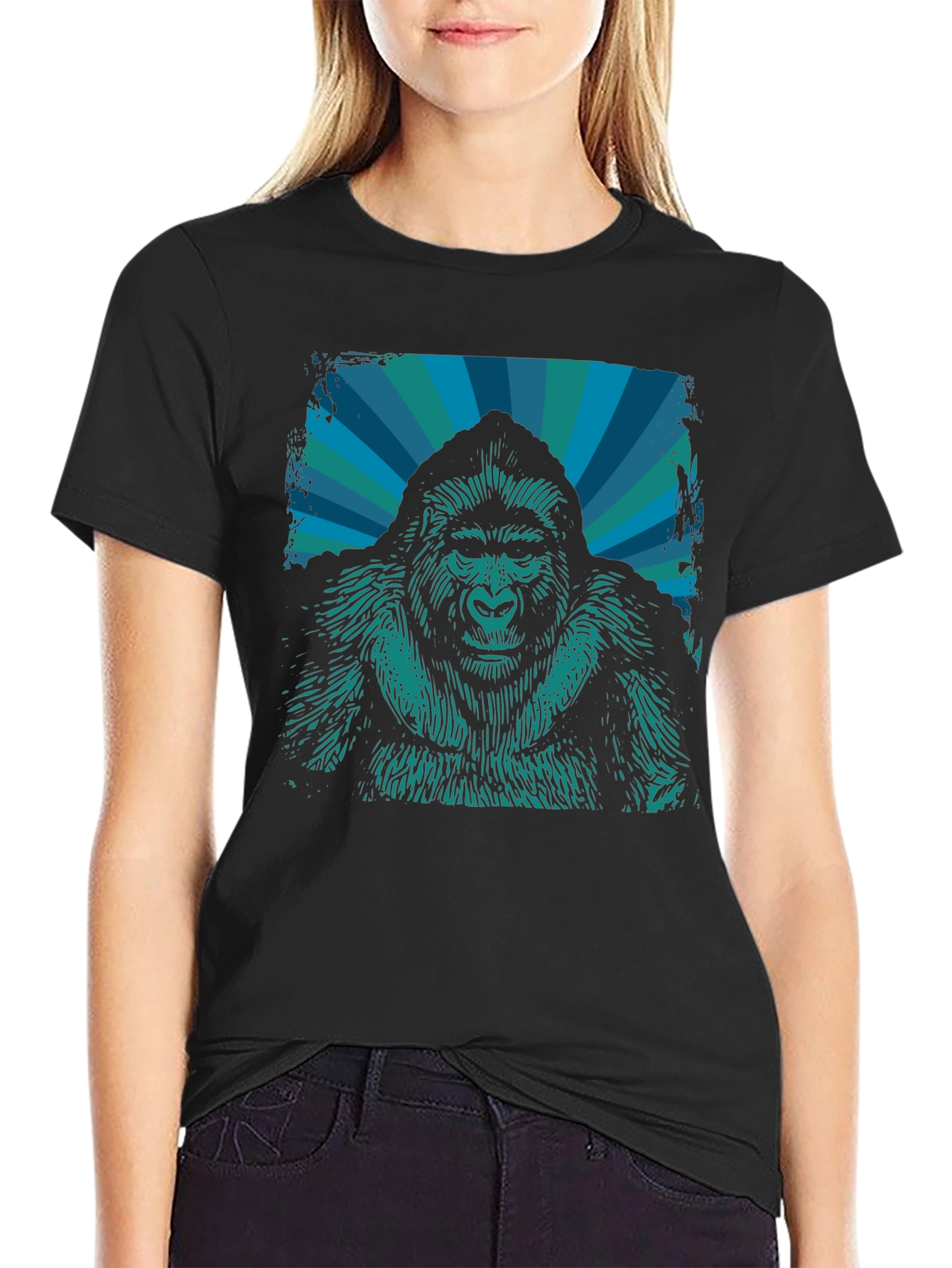 Black Gorilla Graphic Tee - Bold & Unique Design view 2