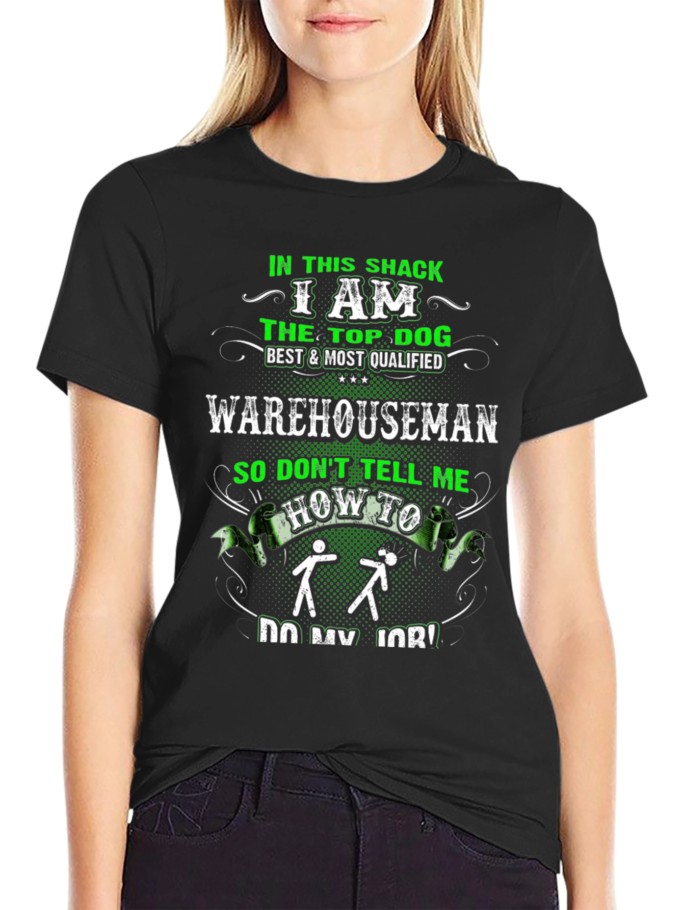 Black Top Dog Warehouseman Black T-Shirt view 2