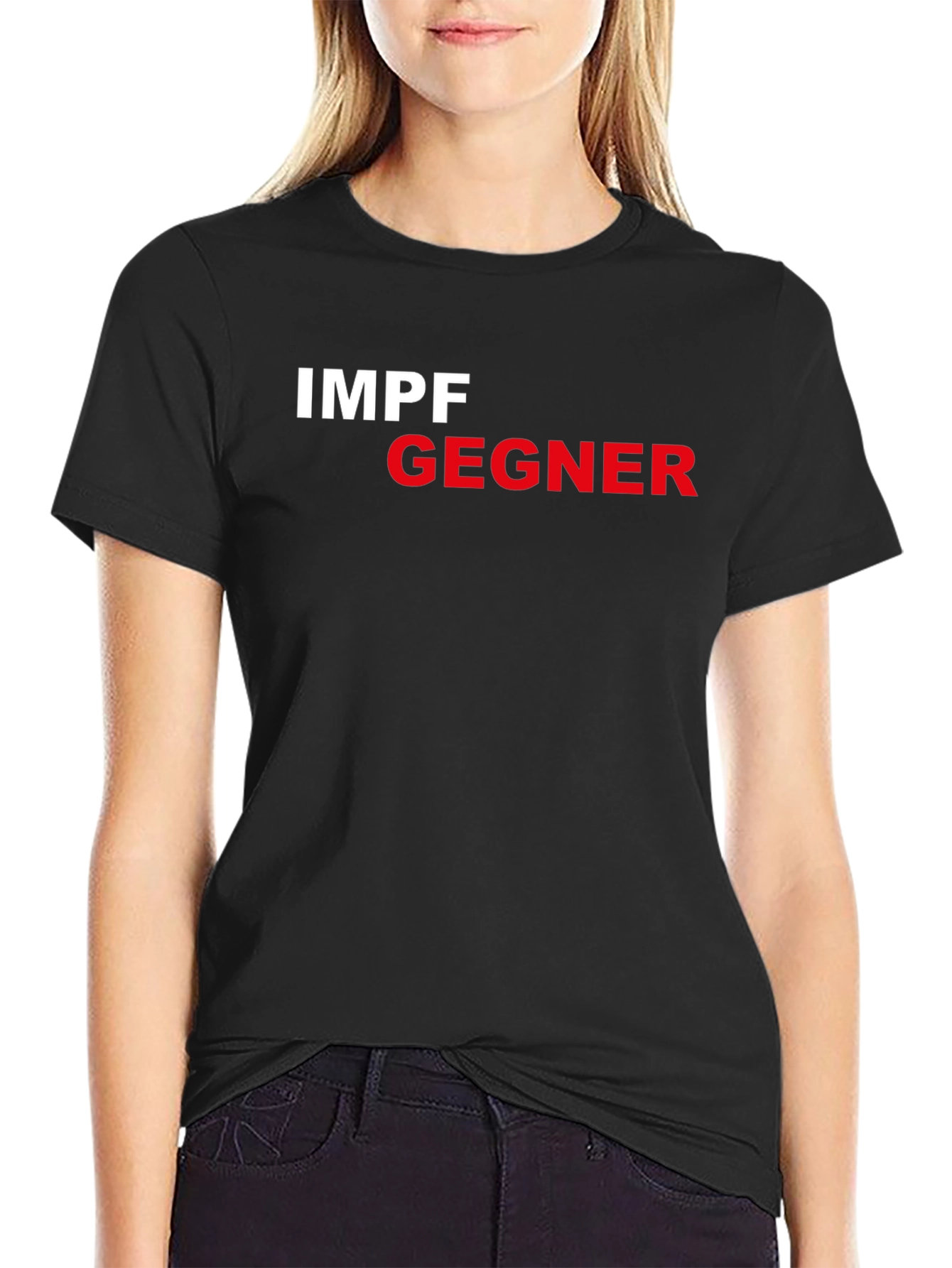 Black Impfgegner Black T-Shirt - Vaccine Opponent Tee view 2