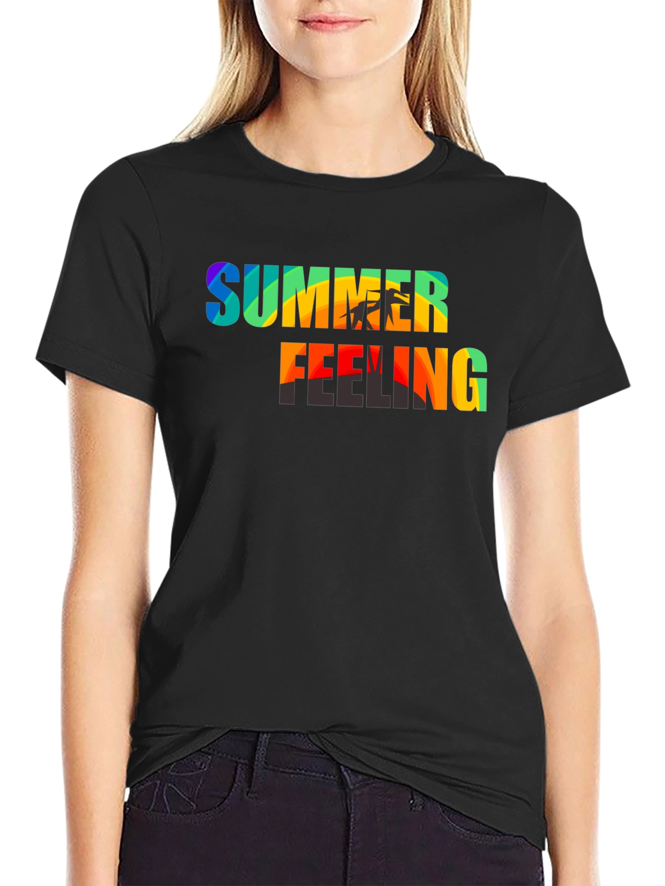Black Summer Feeling Graphic Tee view 2