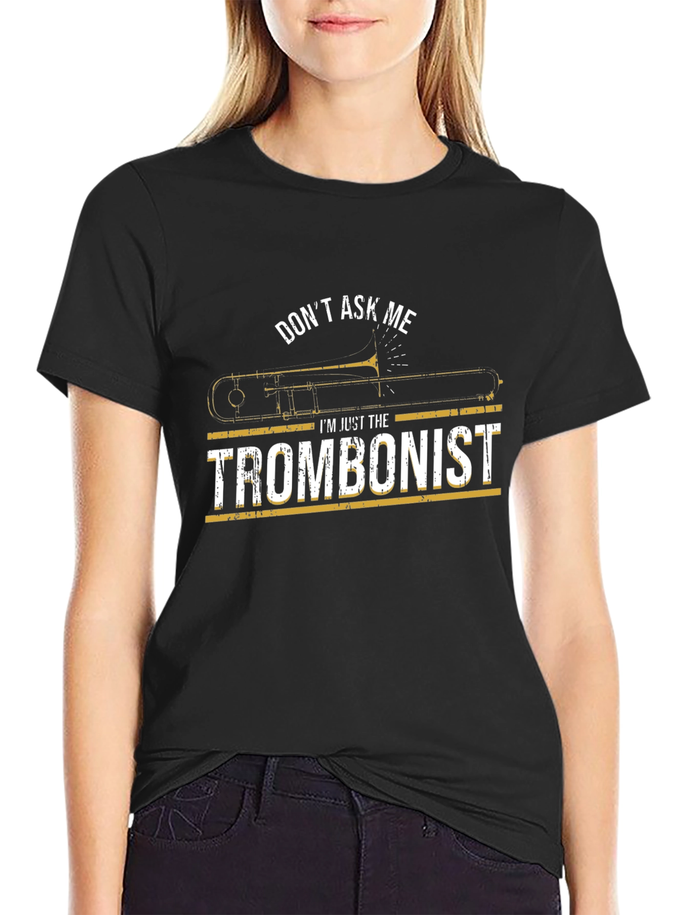 Don't Ask Me Trombonist Black T-Shirt - 2