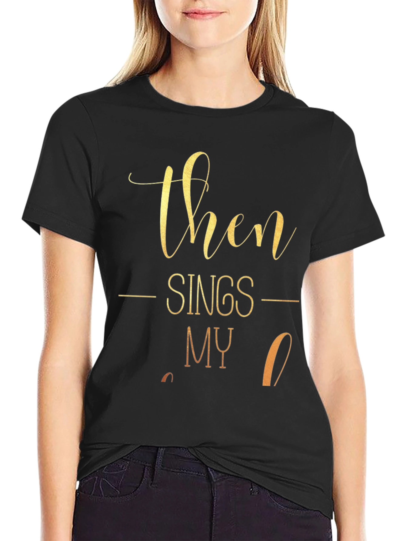 Black Then Sings My Soul T-Shirt - Black view 2
