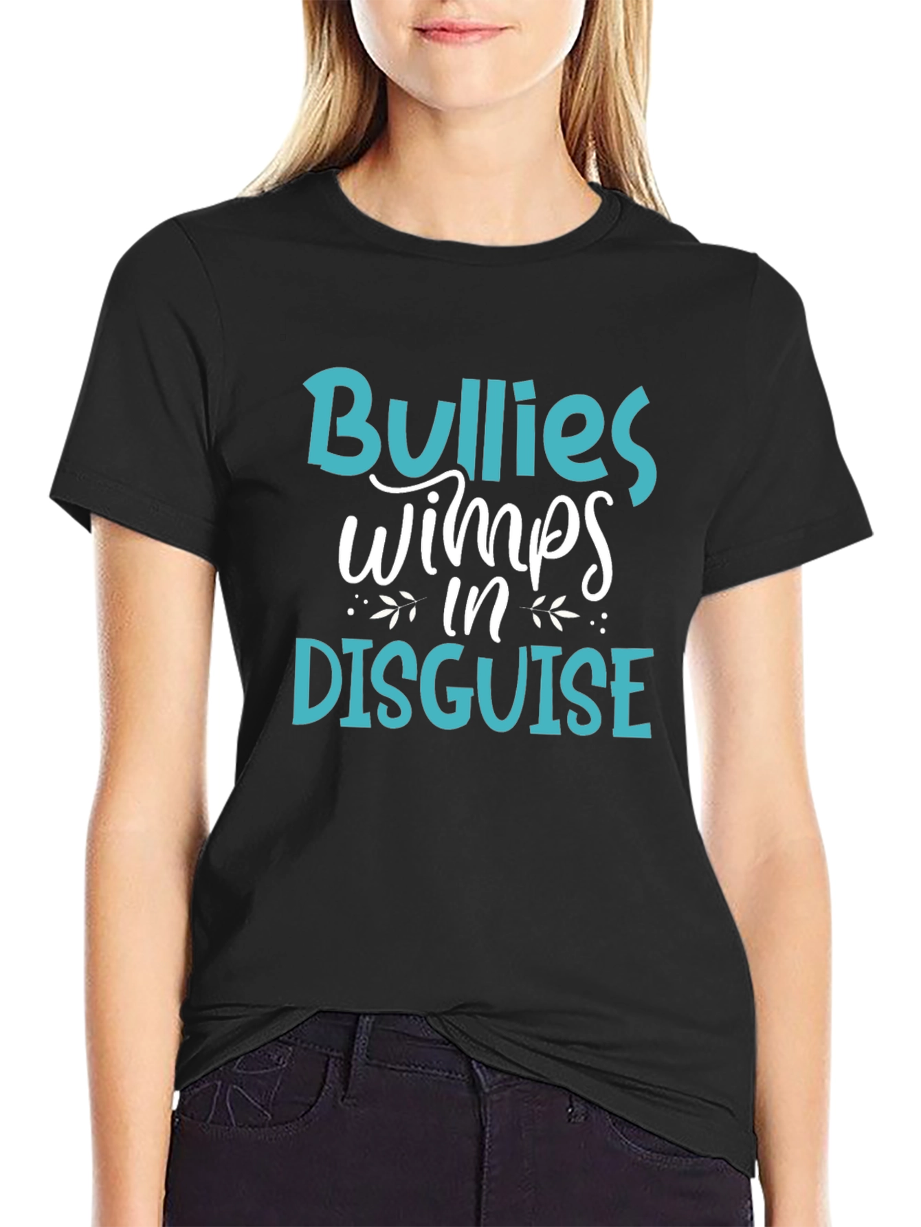 Black Bullies Wimps in Disguise Graphic Tee view 2