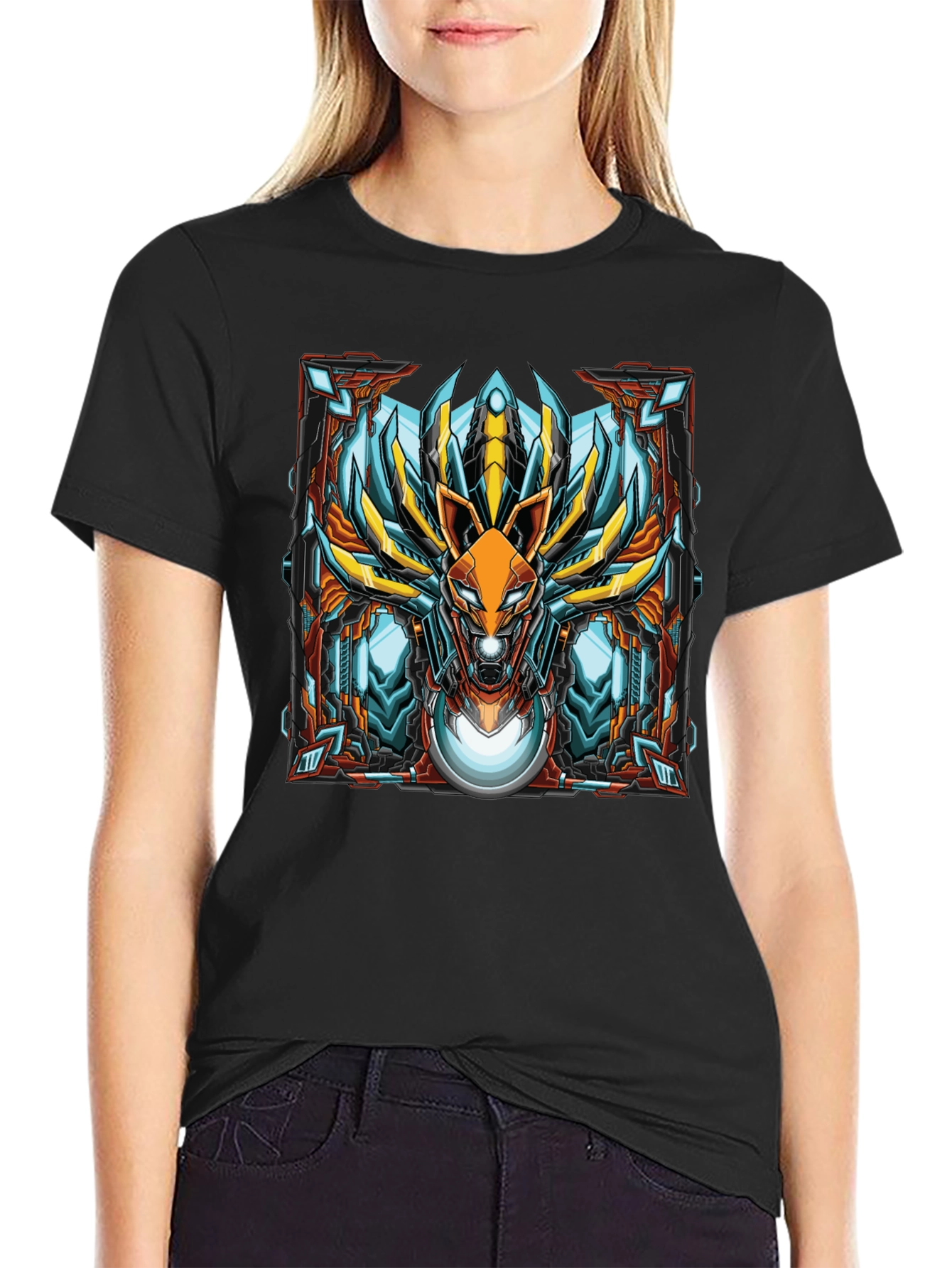 Robot Fox Graphic Tee - Unique Design - 2