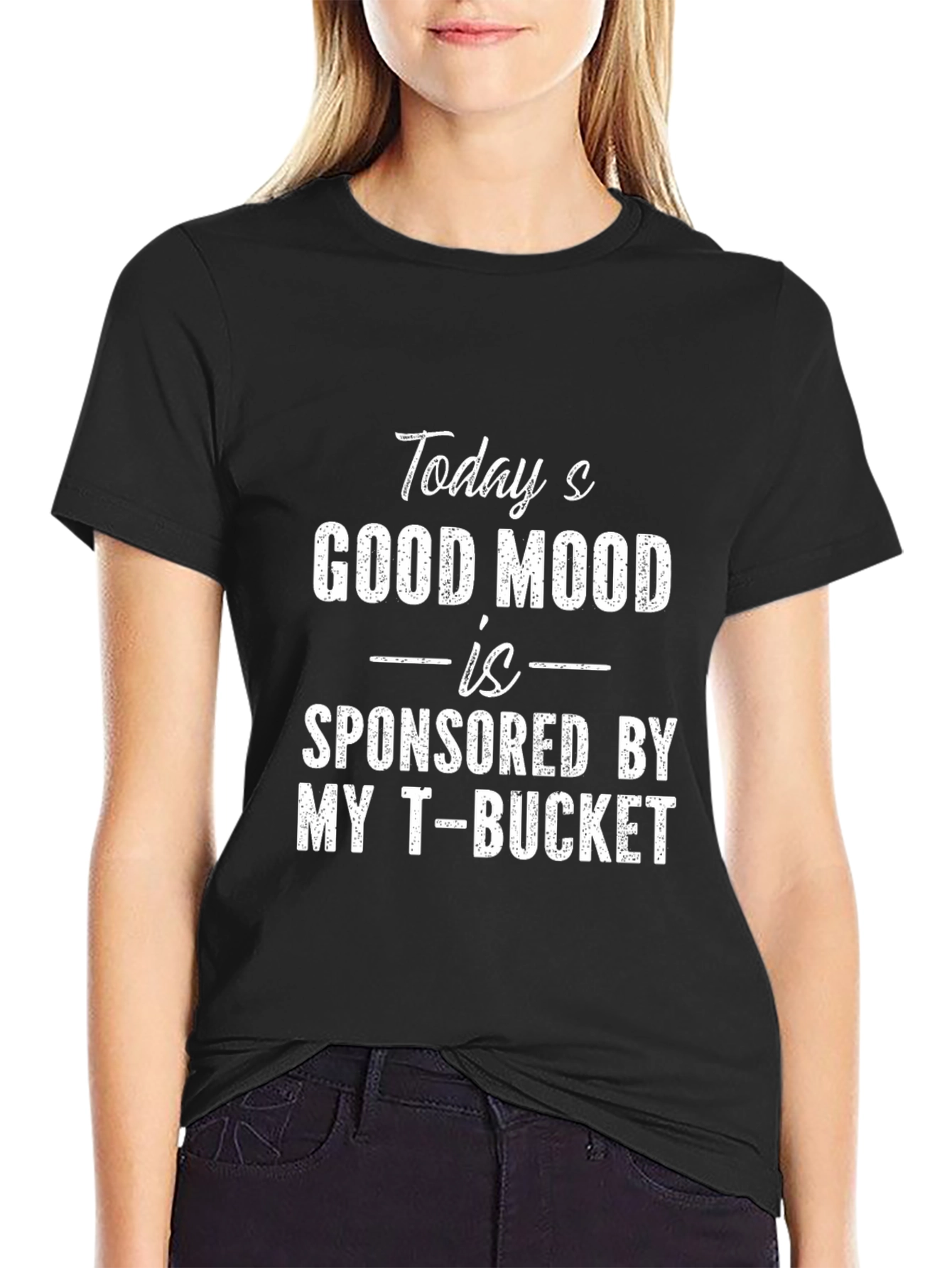 Black Good Mood T-Bucket Men's Graphic Tee view 2