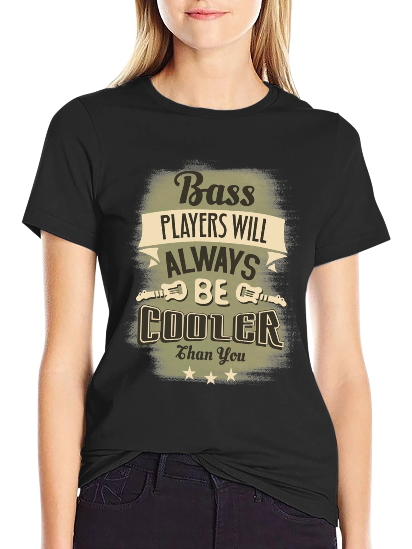 Black Bass Players Will Always Be Cooler T-Shirt view 2