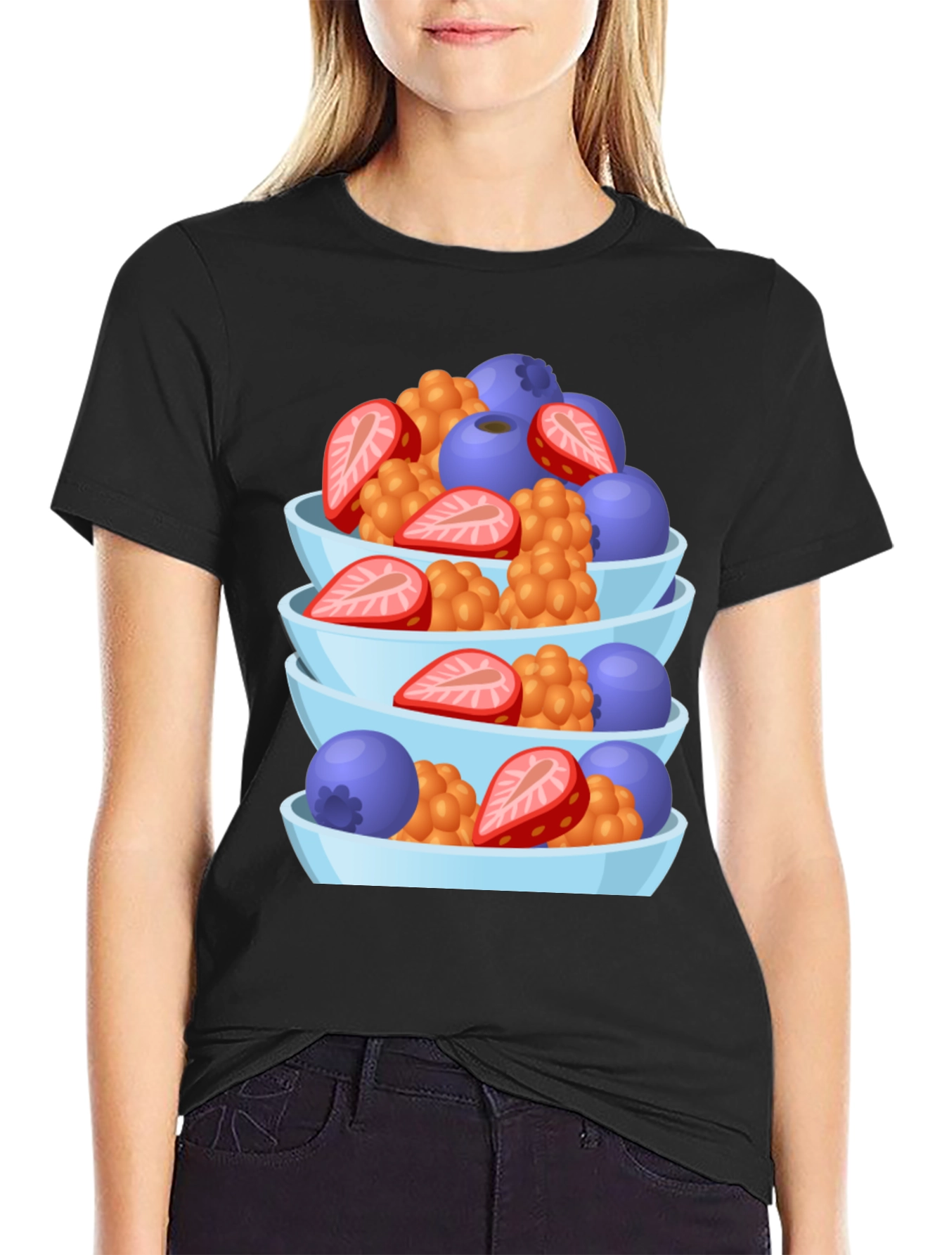 Black Fruit Stack Tee - Stylish & Unique Design! view 2