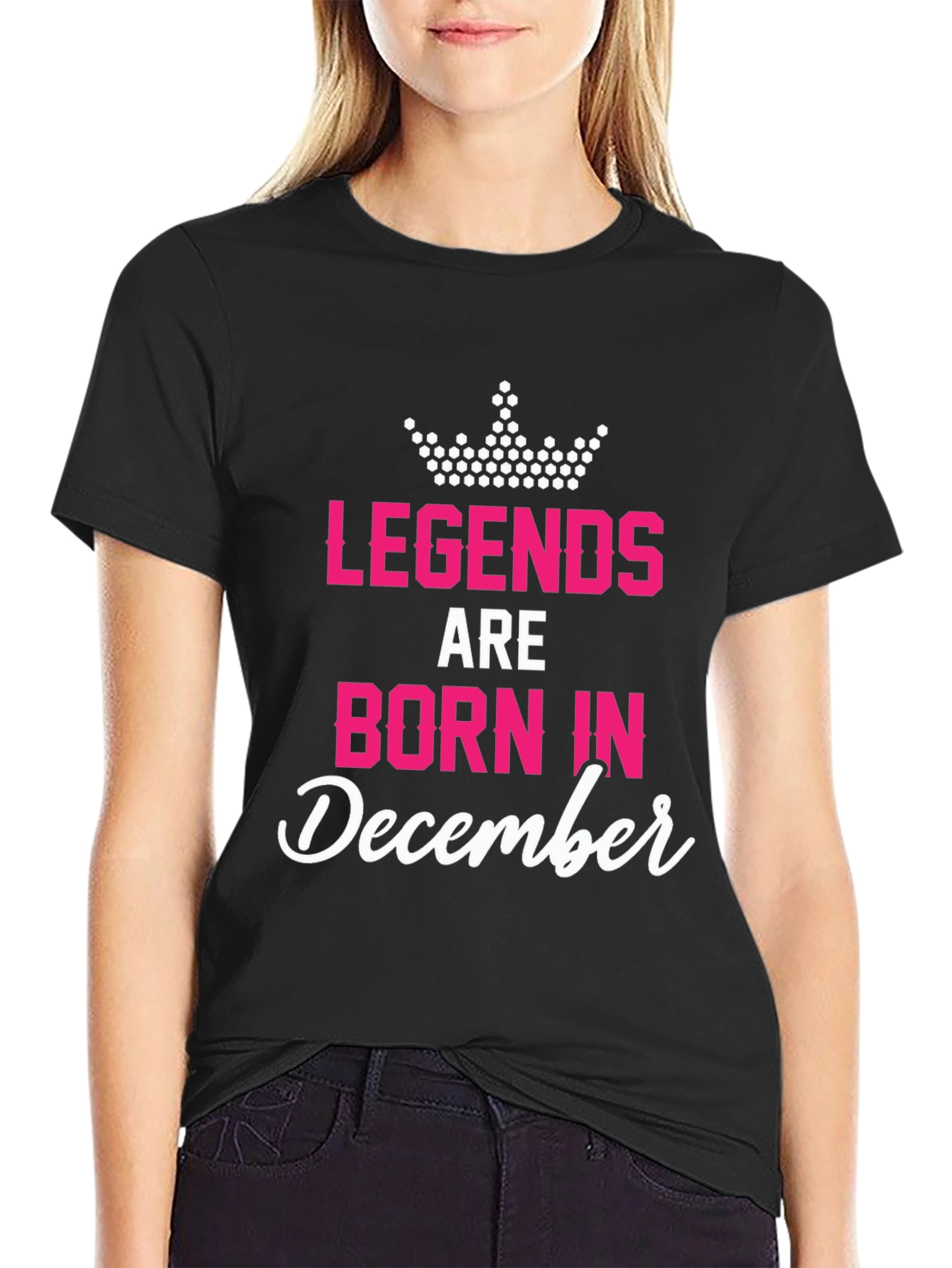 Black Legends Are Born In December T-Shirt view 2