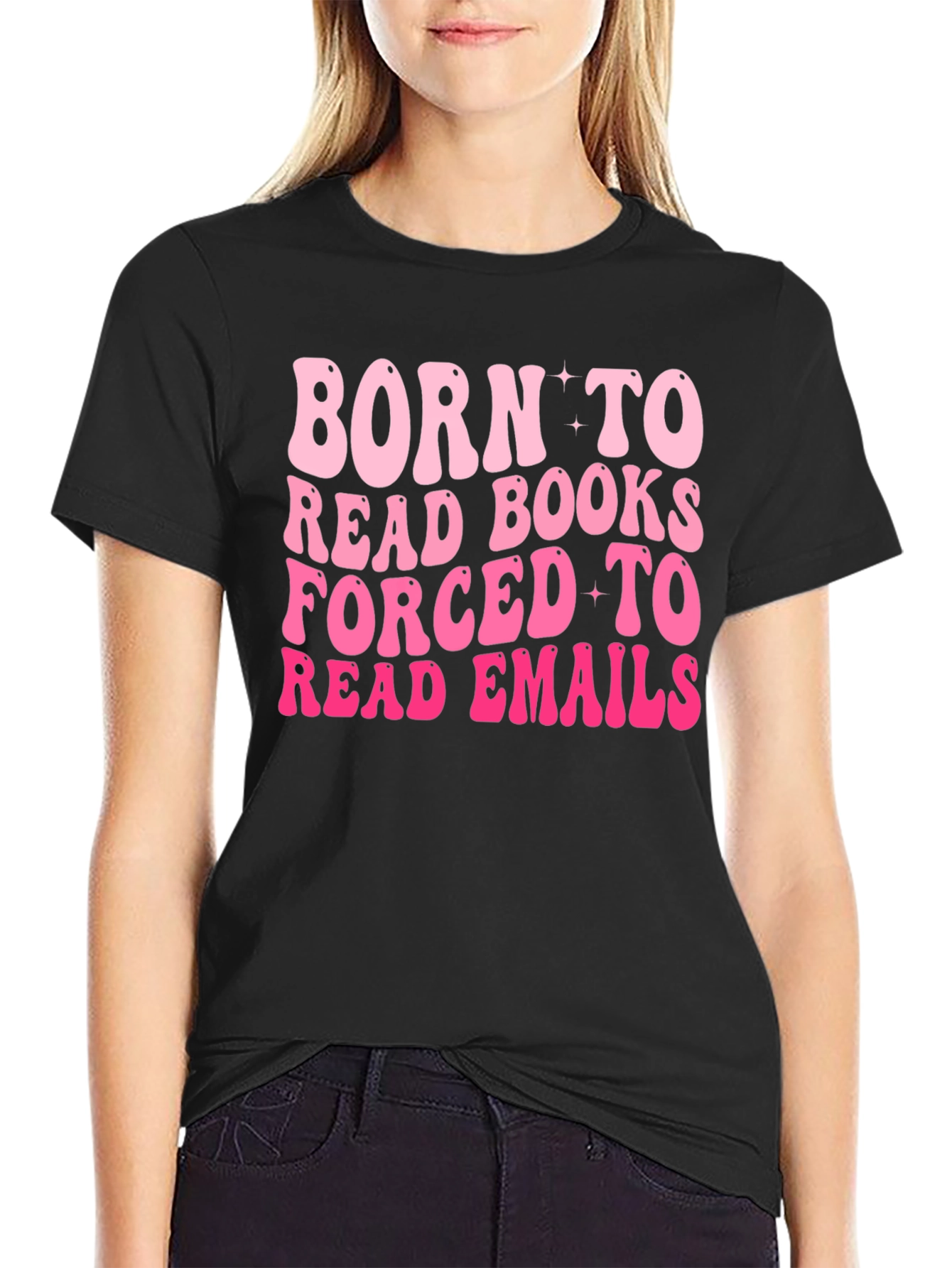 Black Born to Read Books Graphic Tee view 2