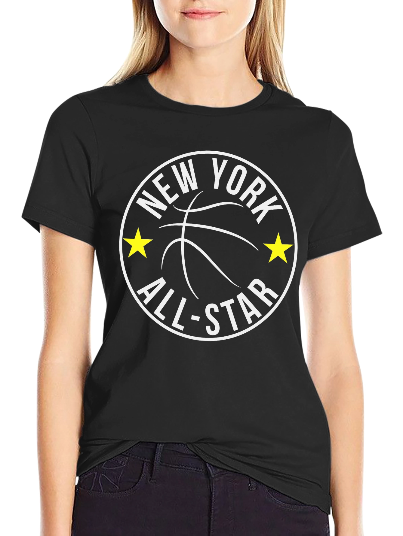Black New York All-Star Basketball Graphic Tee view 2