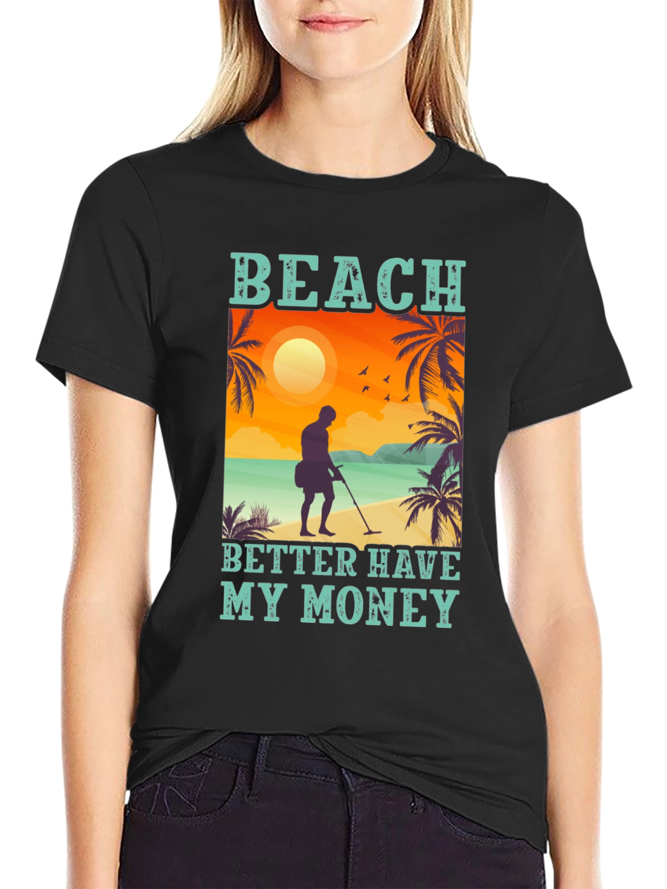 Black Beach Better Have My Money Graphic Tee view 2