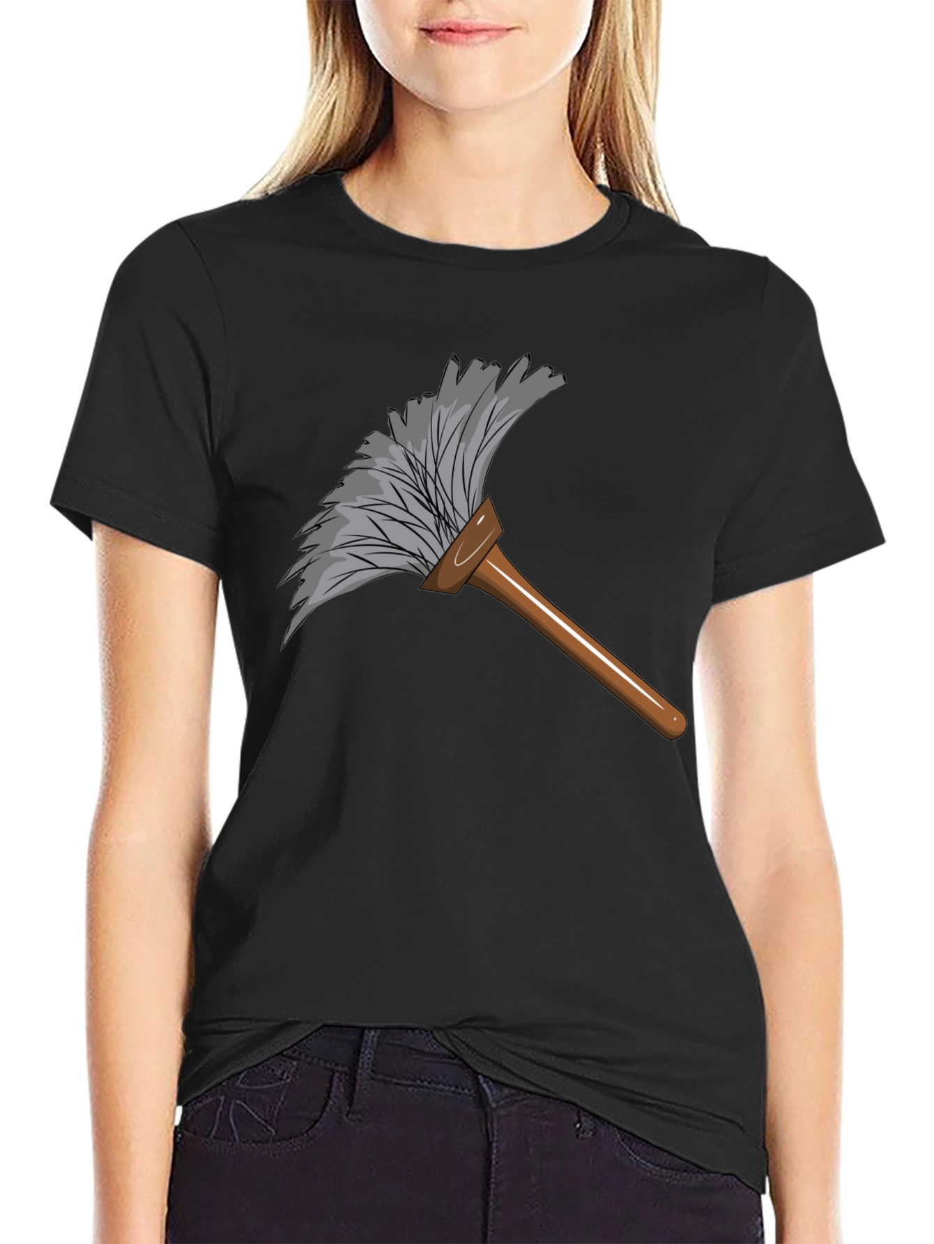 Black Feather Duster Graphic Tee view 2