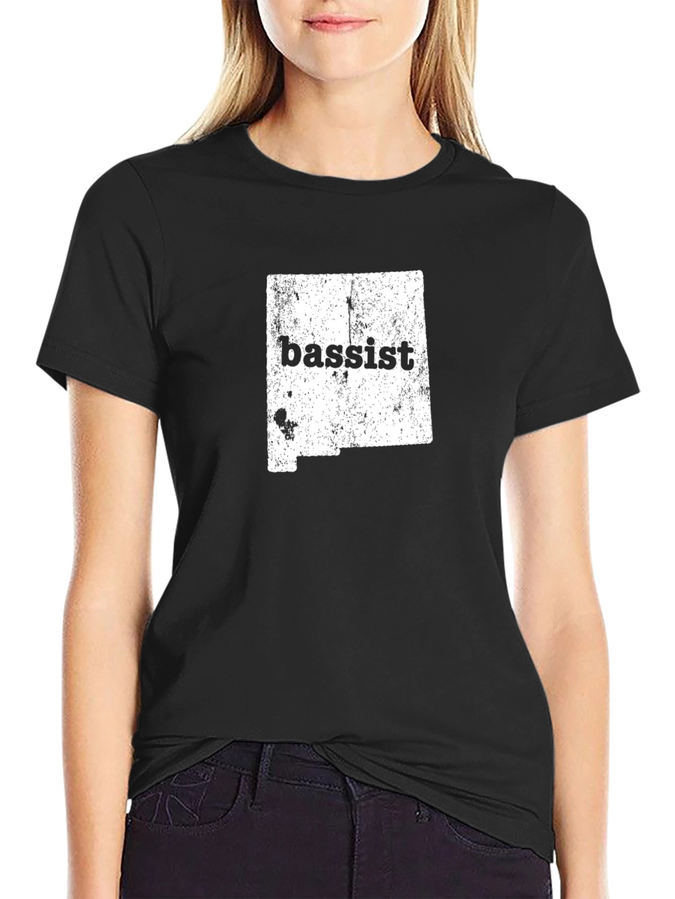 Black Bassist New Mexico Graphic Tee - Black view 2