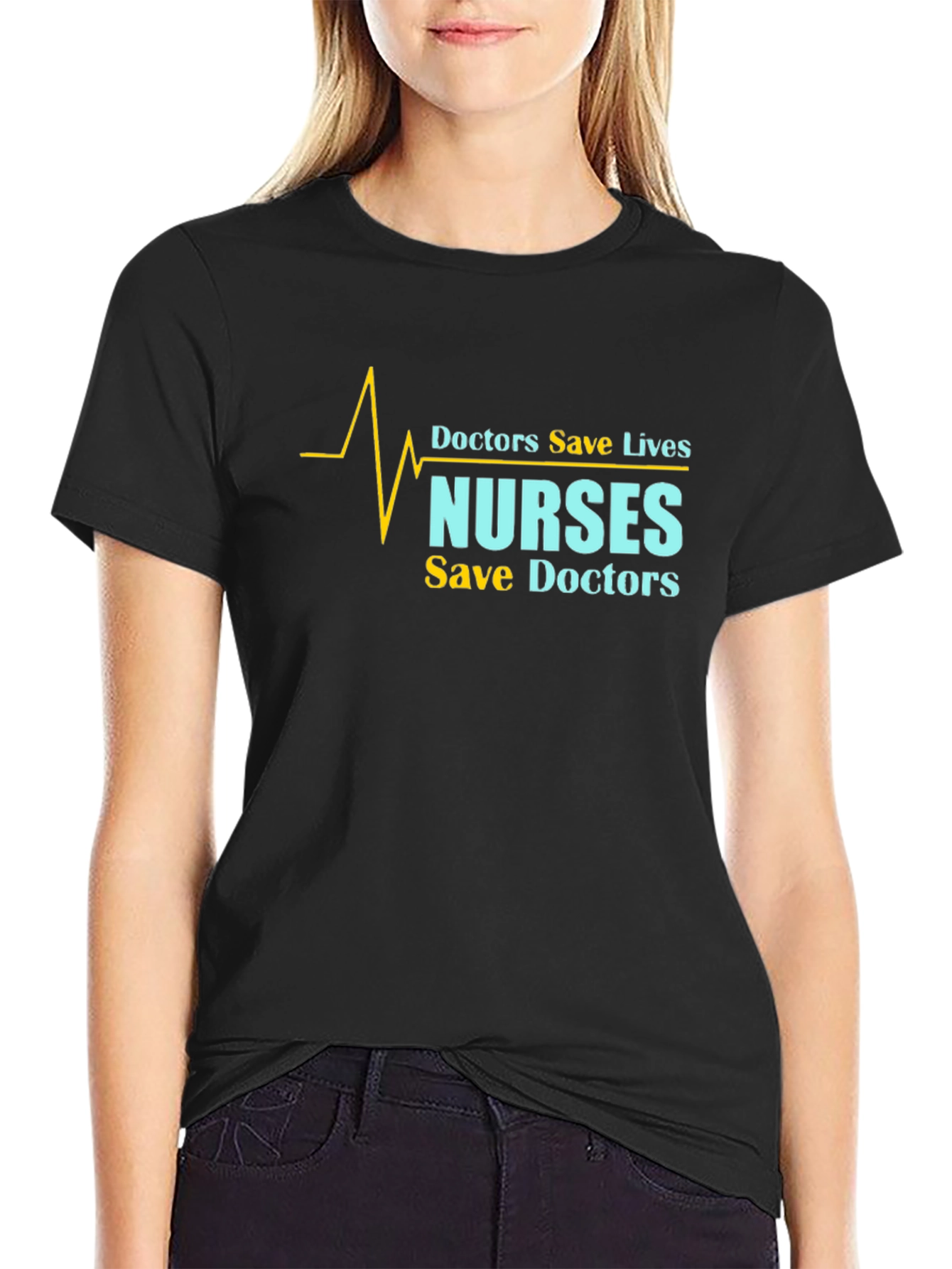 Black Doctors and Nurses Graphic Tee view 2