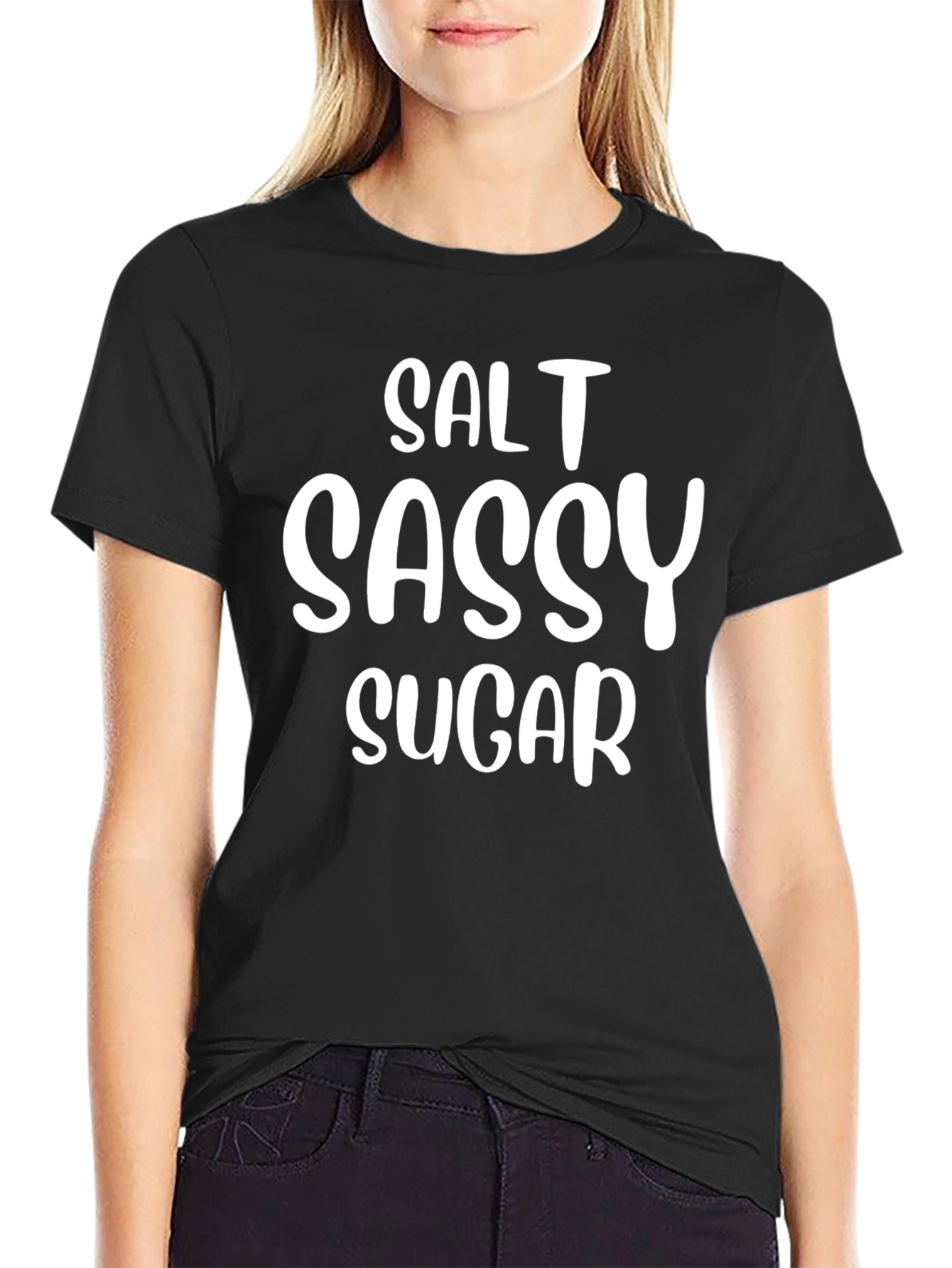 Black Salt Sassy Sugar T-Shirt - Funny Women's Tee view 2