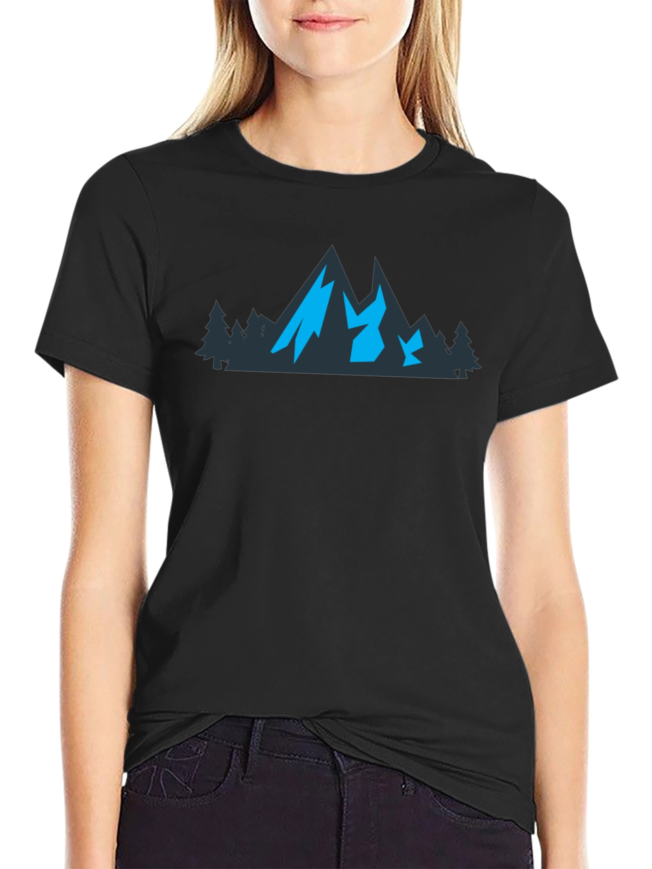 Black Mountain Graphic Black T-Shirt view 2
