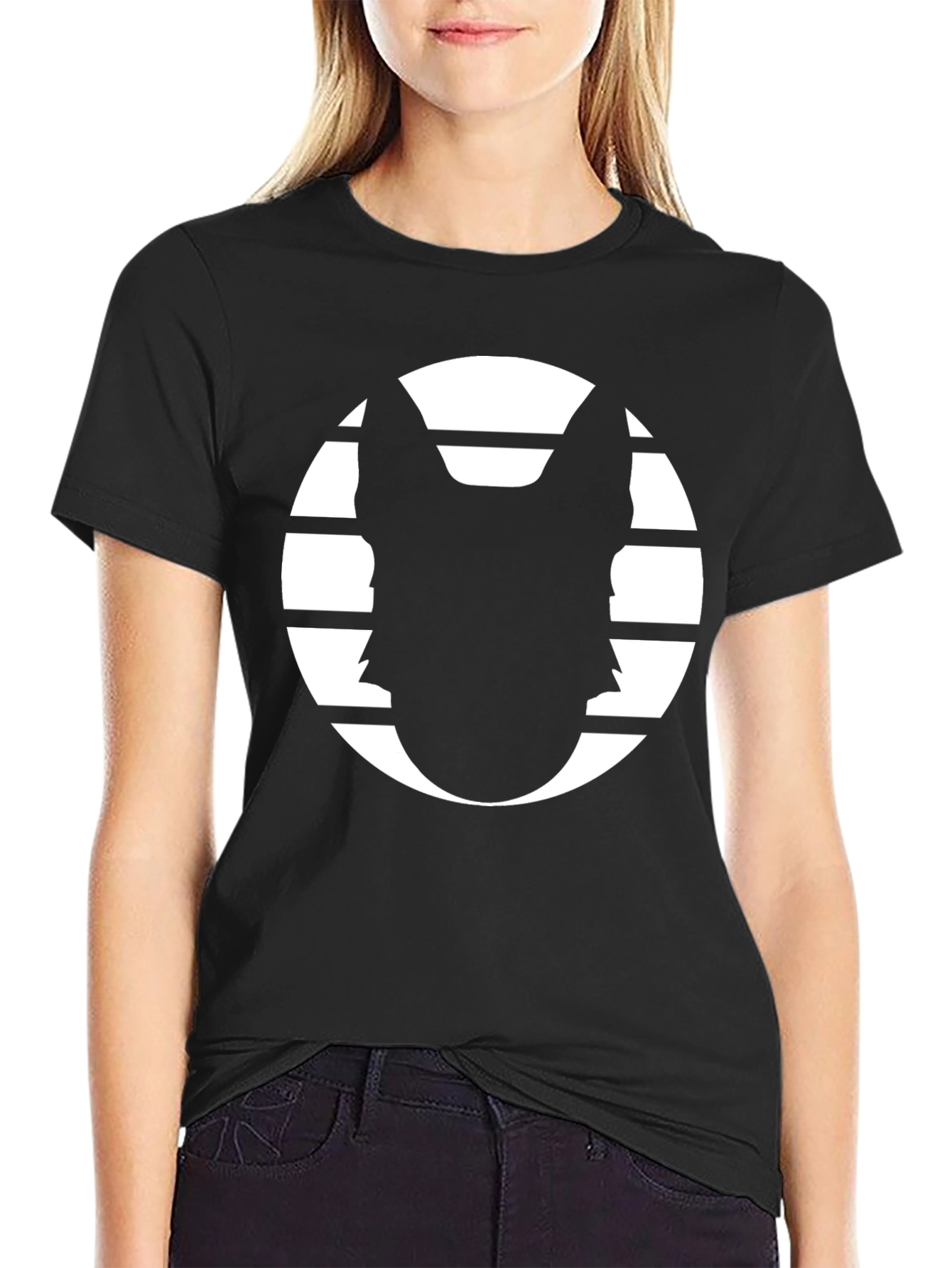 Black Striking Dog Silhouette Tee view 2