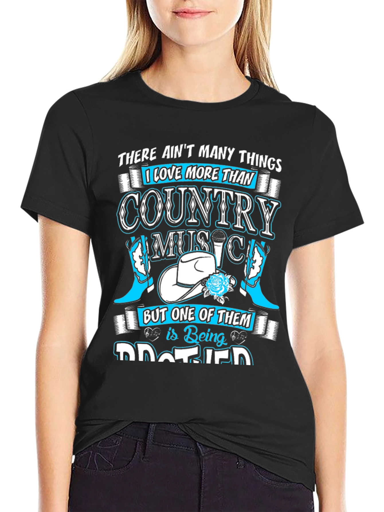 Black Country Music Lover T-Shirt view 2