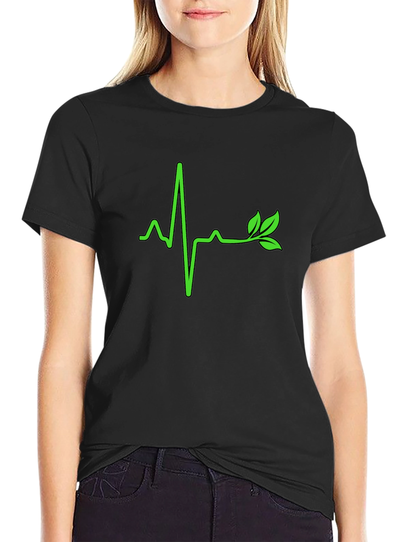 Black Nature's Vital Signs Black T-Shirt view 2
