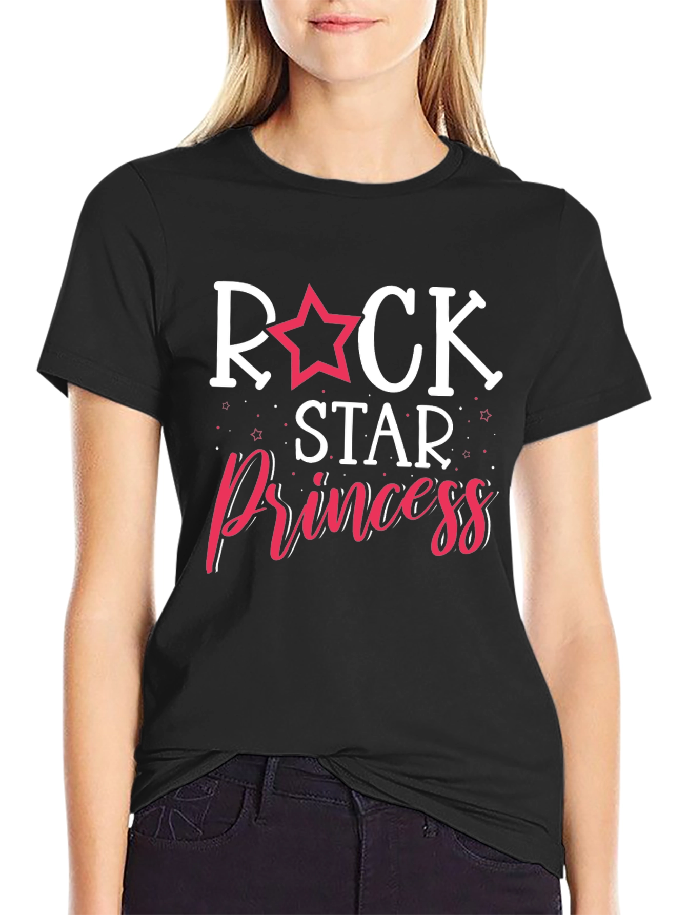 Black Rock Star Princess Graphic T-Shirt - Black view 2