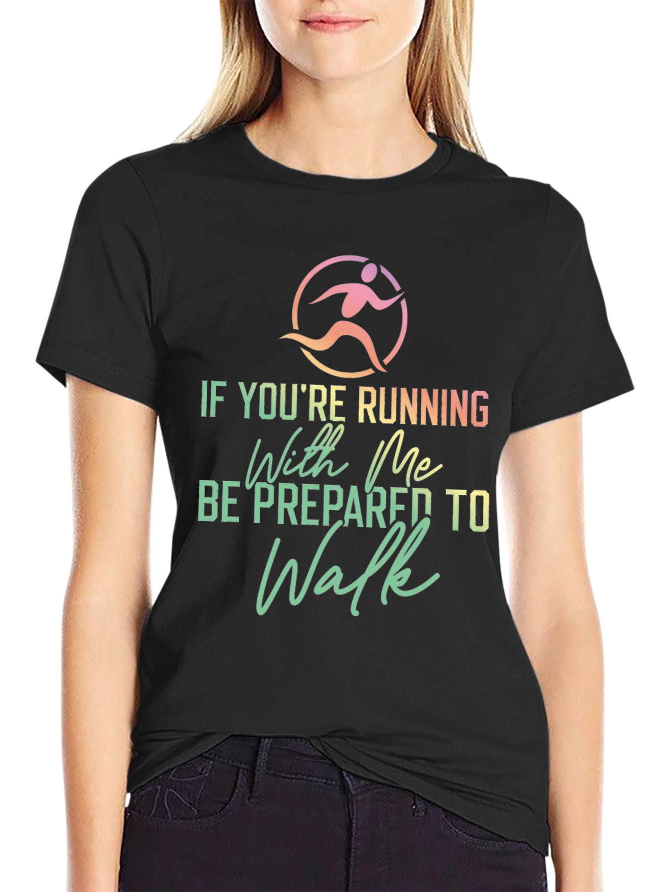 Black Funny Running Shirt: Be Prepared To Walk view 2
