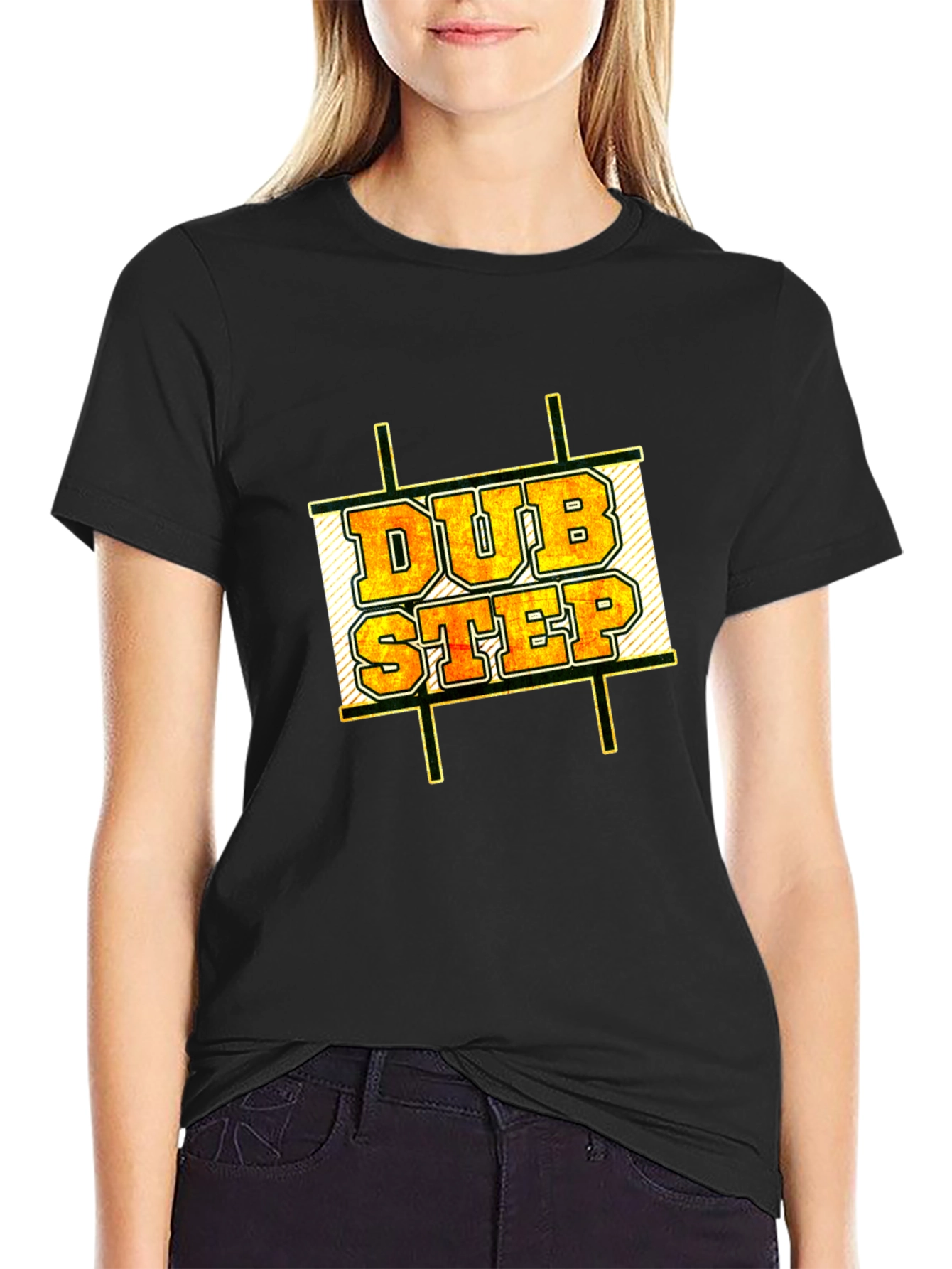 Black Dubstep Graphic Tee - Black Cotton Blend view 2