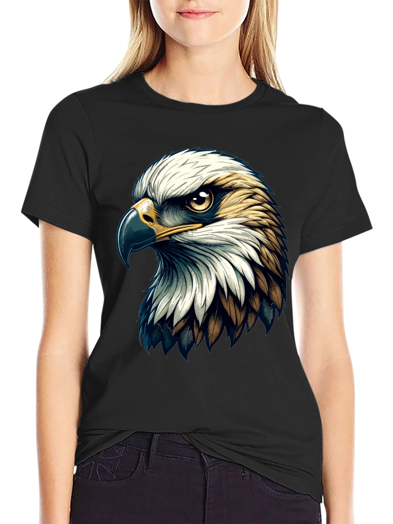 Black Eagle Graphic T-Shirt - Bold Statement Tee view 2