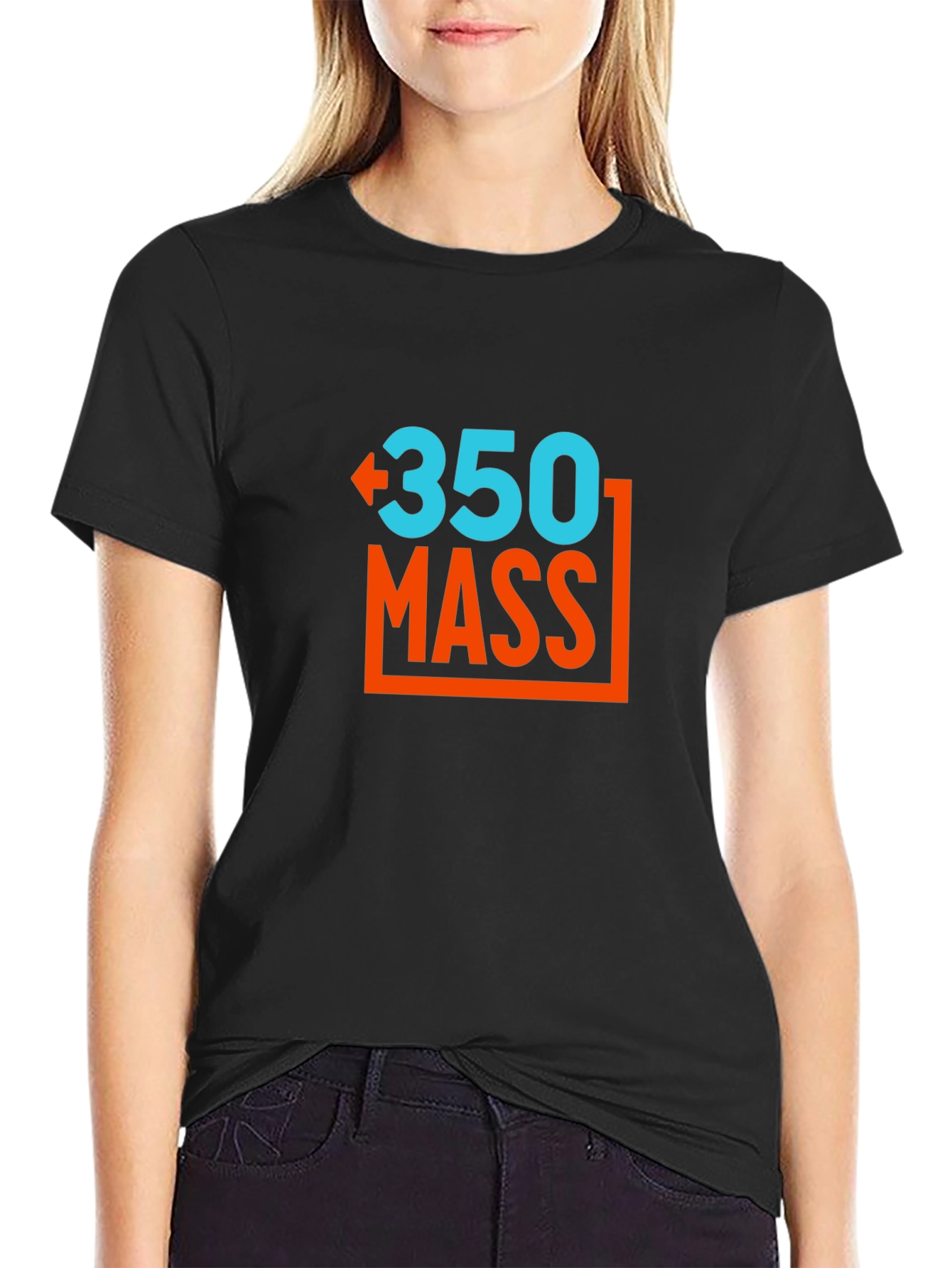 Black 350 Mass T-Shirt - Cool Graphic Tee view 2